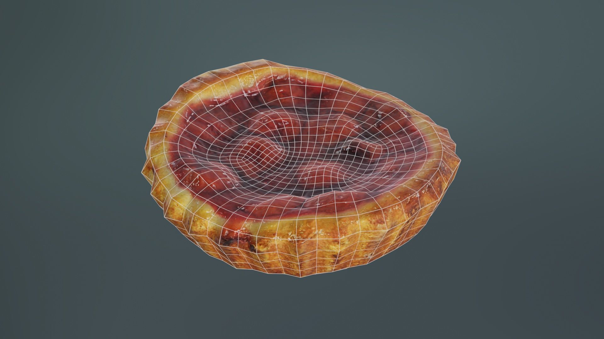 Cherry Cake Low-poly 3D model_9