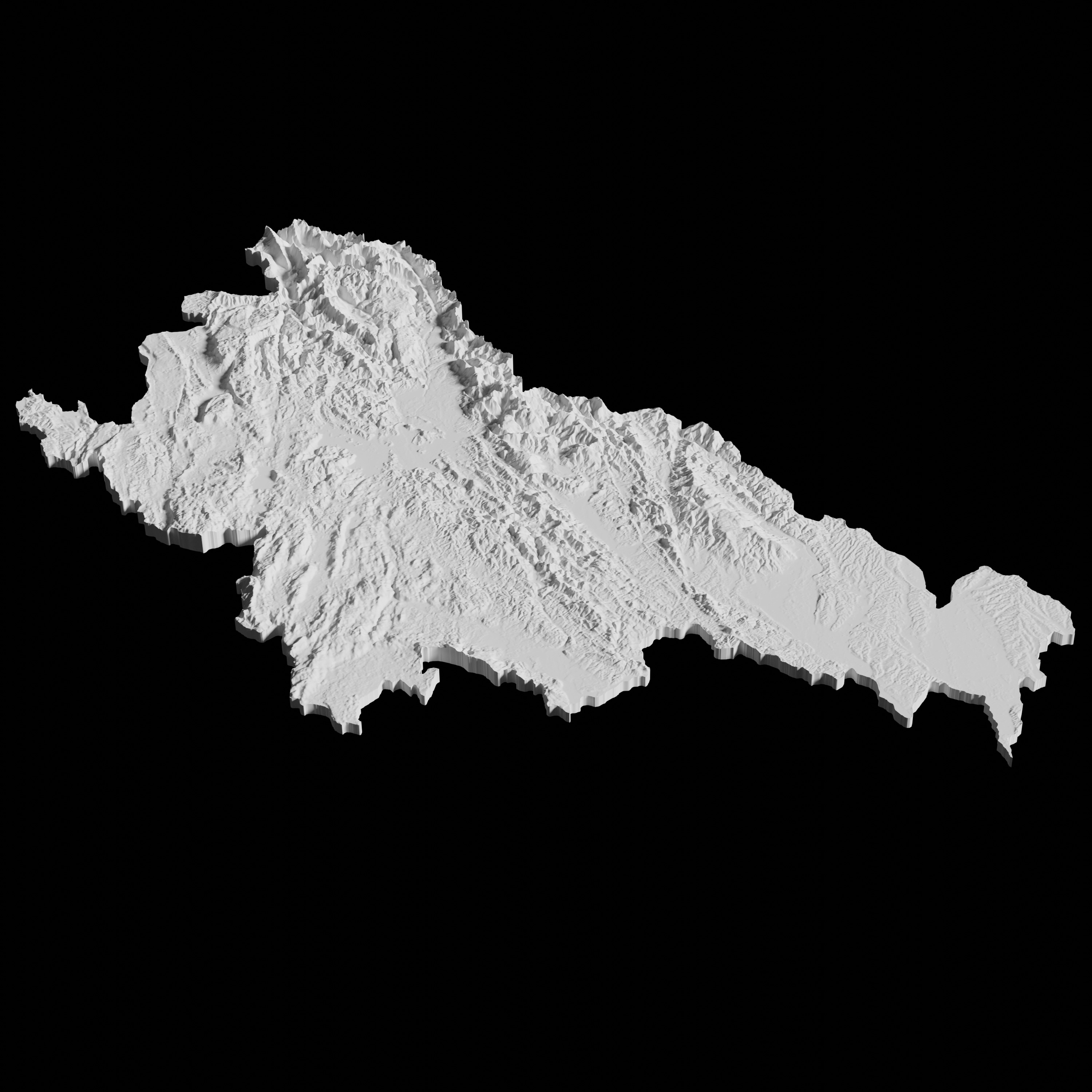 Slovenia Topographic Map - 3D Terrain Topography of Slovenia 3D print model_5