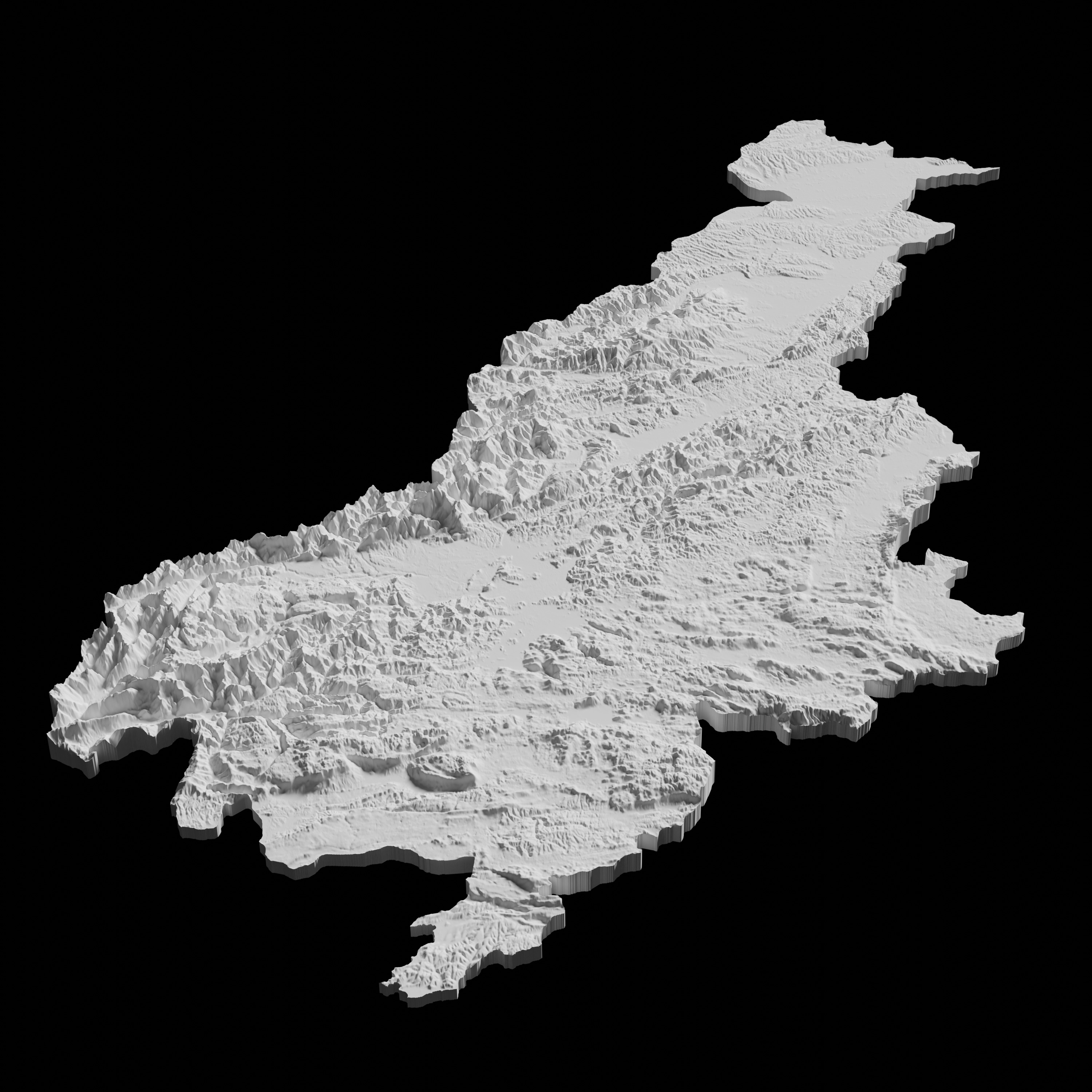 Slovenia Topographic Map - 3D Terrain Topography of Slovenia 3D print model_3