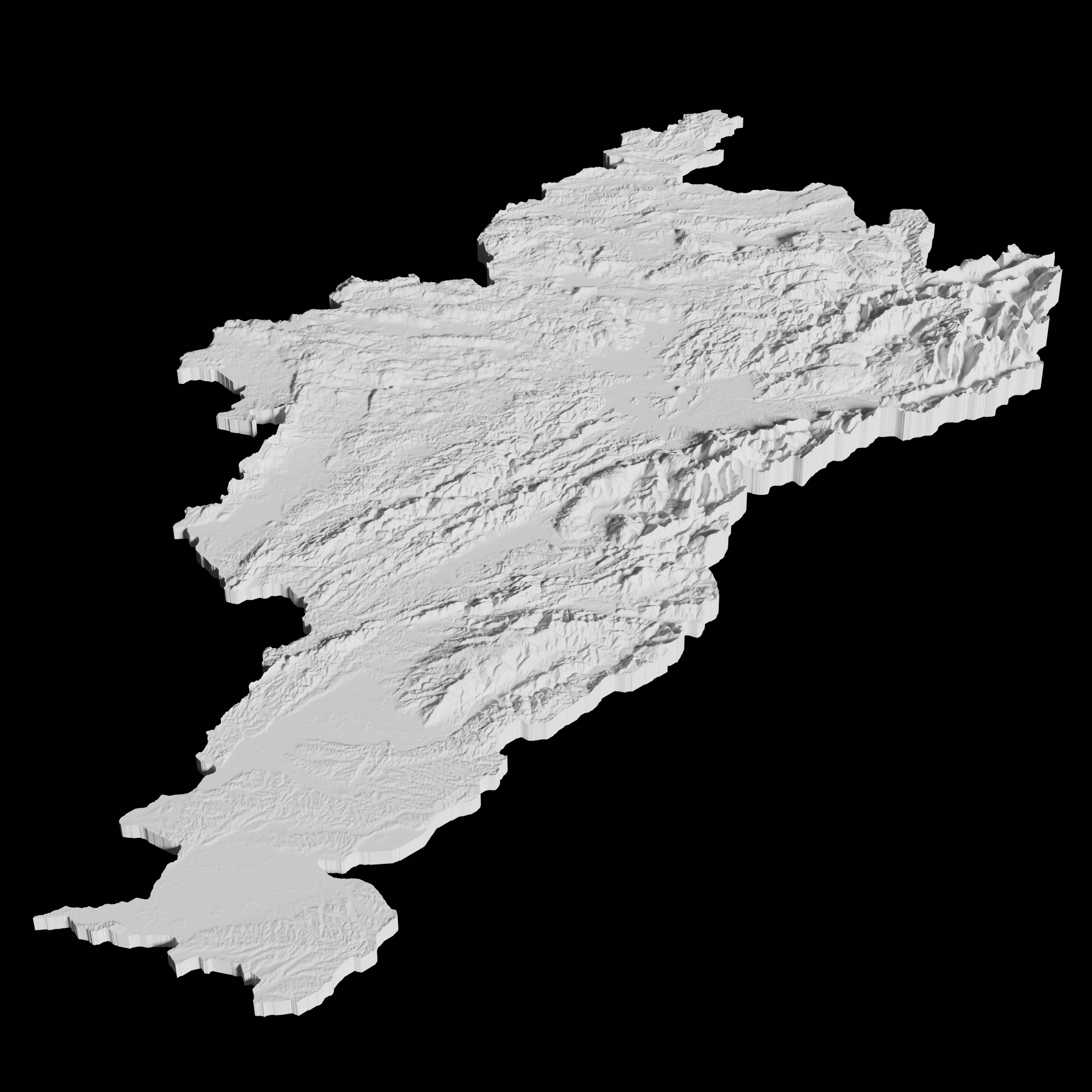 Slovenia Topographic Map - 3D Terrain Topography of Slovenia 3D print model_4