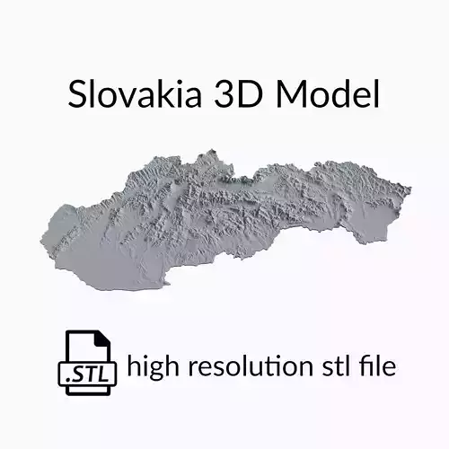 Slovakia Topographic Map - 3D Terrain Topography of Slovakia