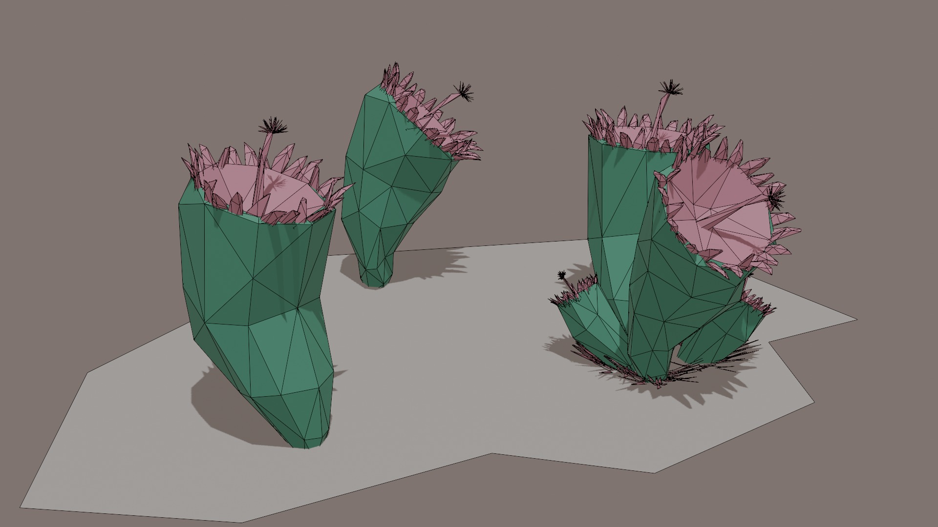 Low-poly stylized sci-fi plants 2 Low-poly 3D model_9