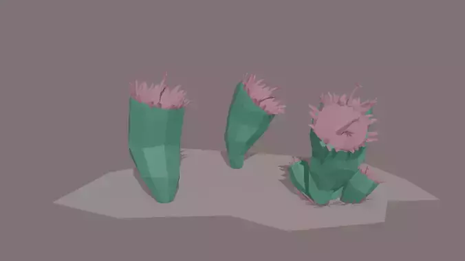 Low-poly stylized sci-fi plants 2