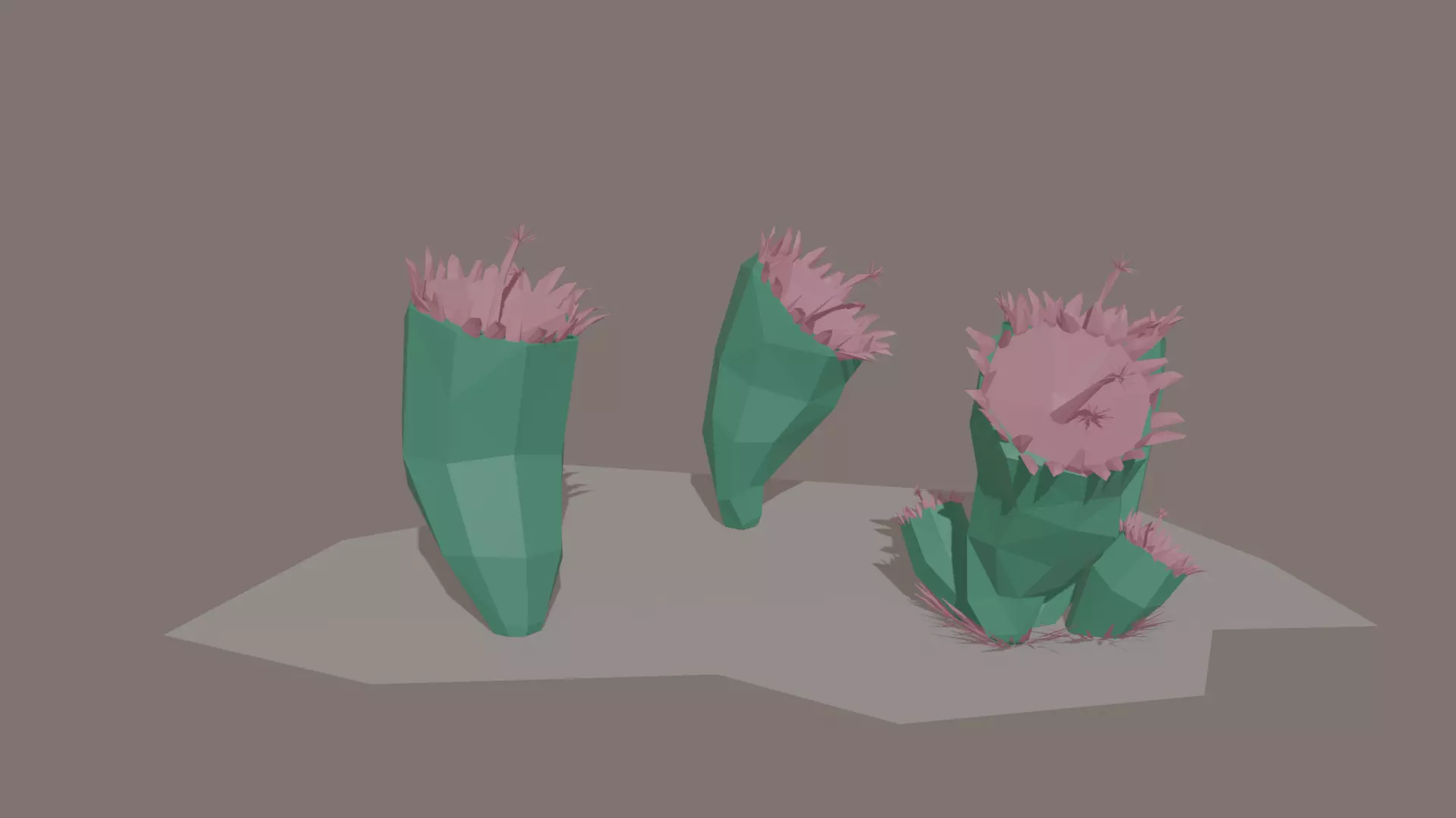 Low-poly stylized sci-fi plants 2 Low-poly 3D model_0