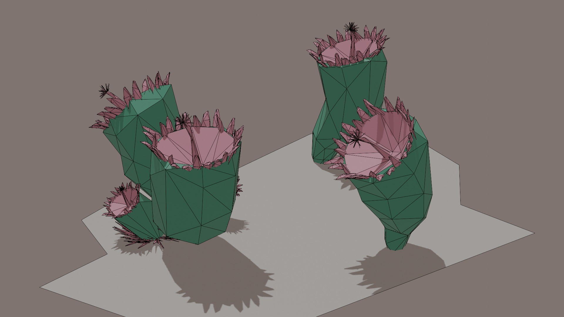 Low-poly stylized sci-fi plants 2 Low-poly 3D model_8