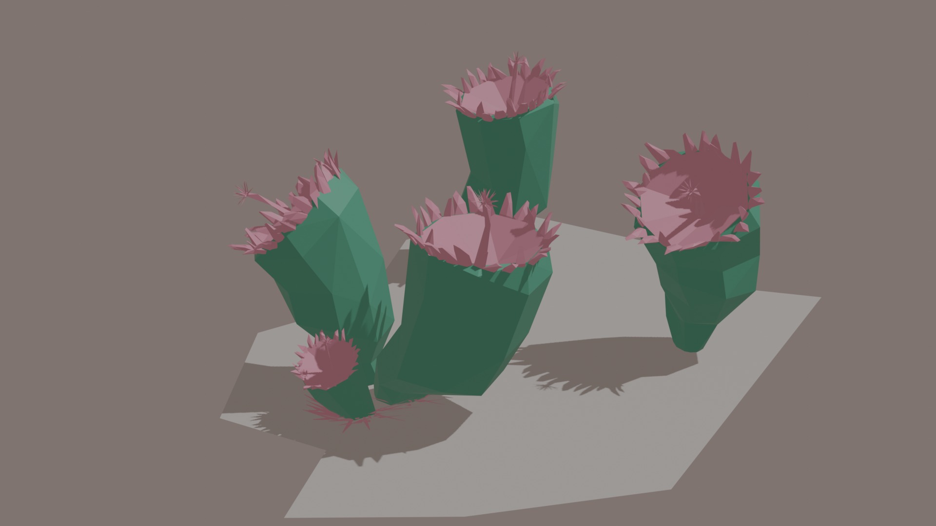 Low-poly stylized sci-fi plants 2 Low-poly 3D model_2