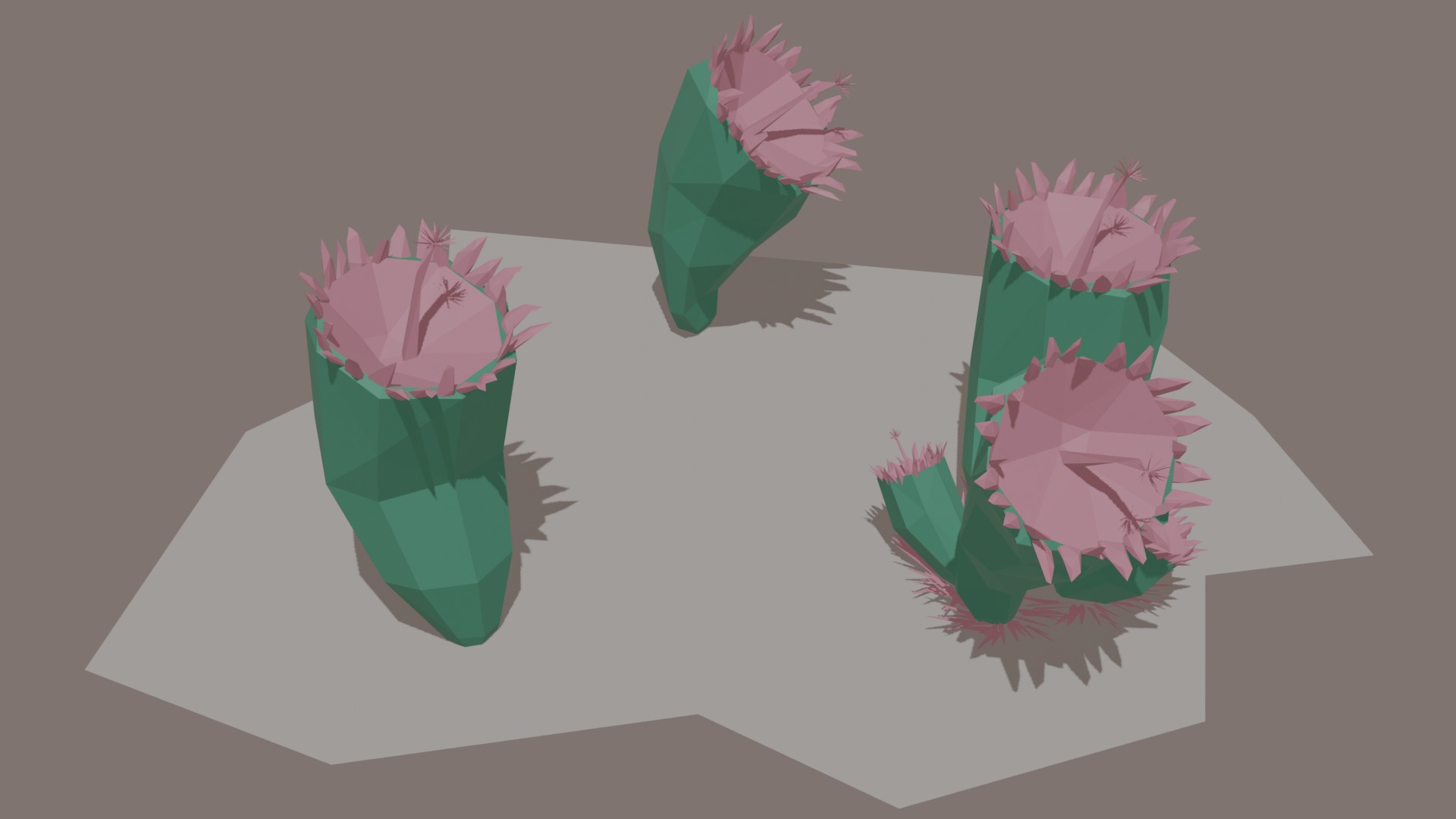 Low-poly stylized sci-fi plants 2 Low-poly 3D model_3