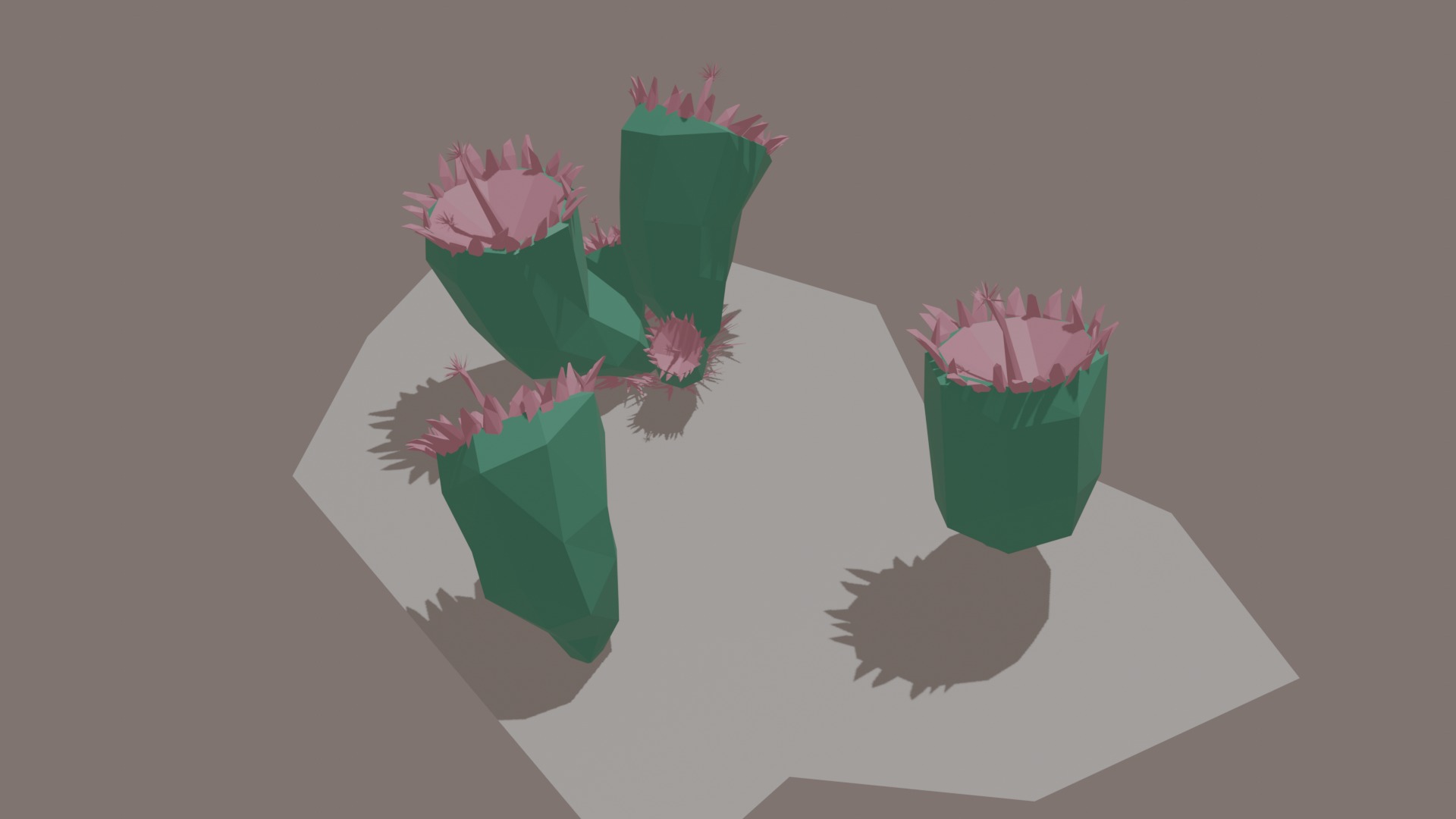 Low-poly stylized sci-fi plants 2 Low-poly 3D model_4
