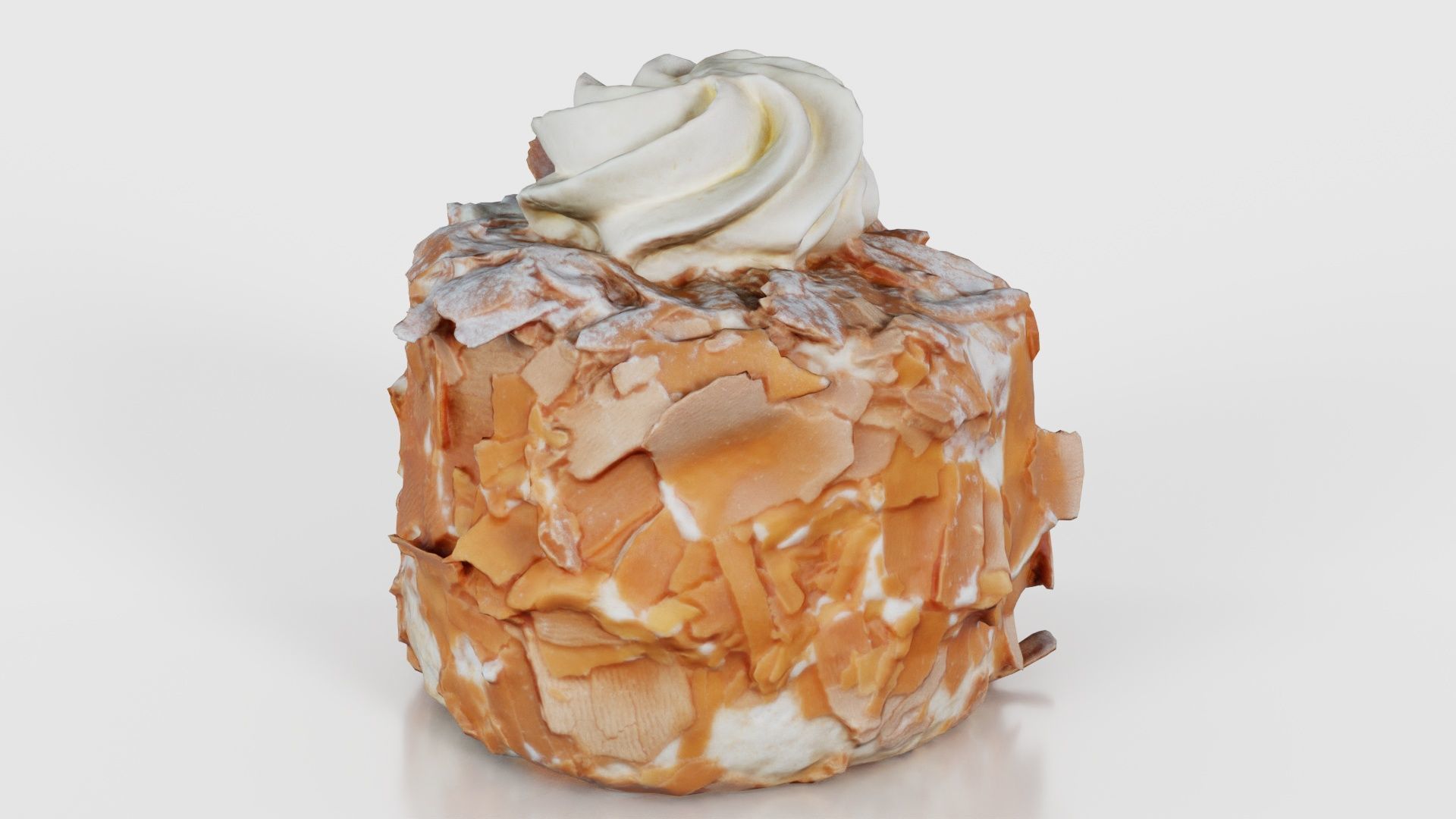 Chocolate Flakes Cake Low-poly 3D model_22