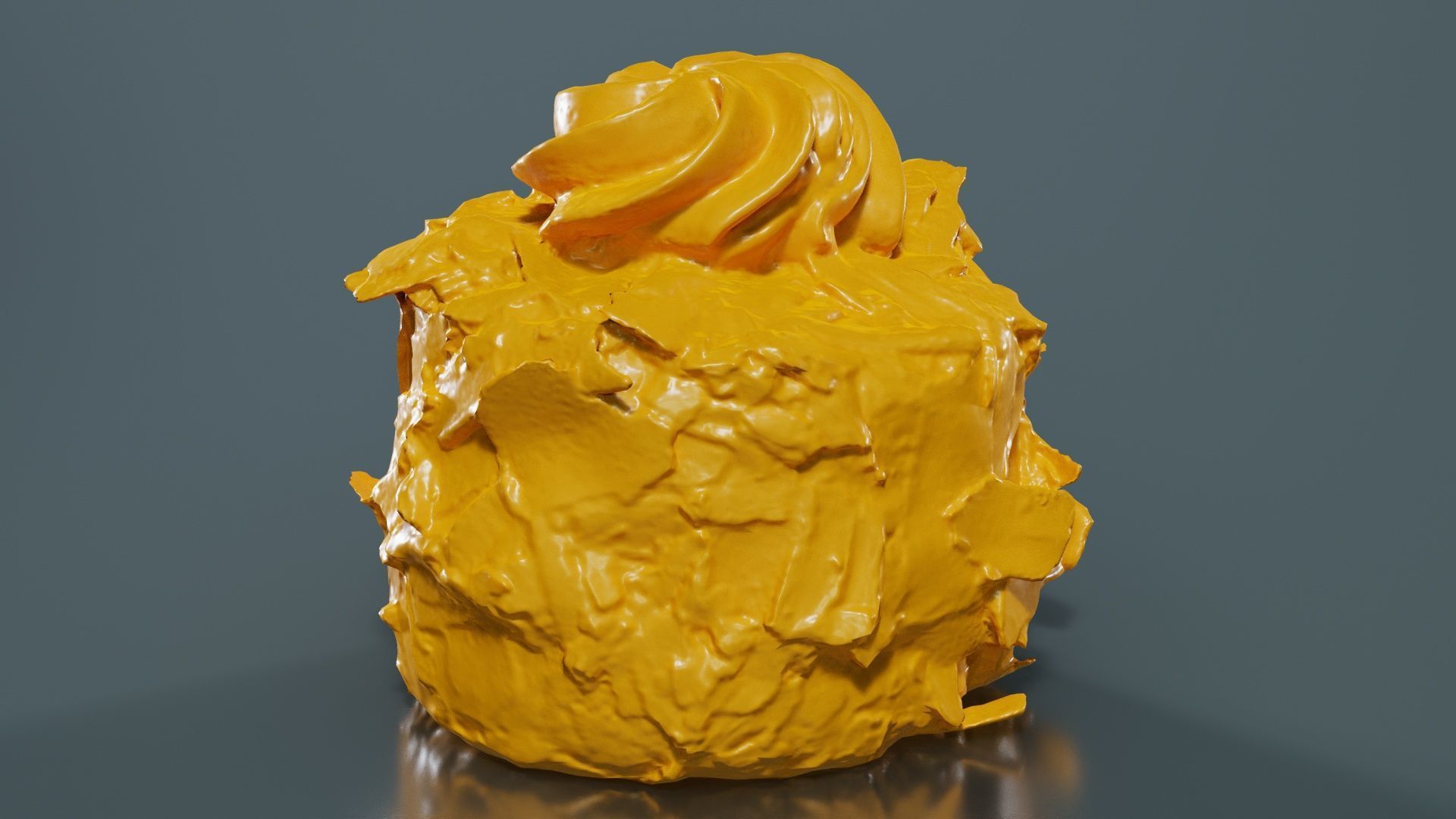 Chocolate Flakes Cake Low-poly 3D model_13