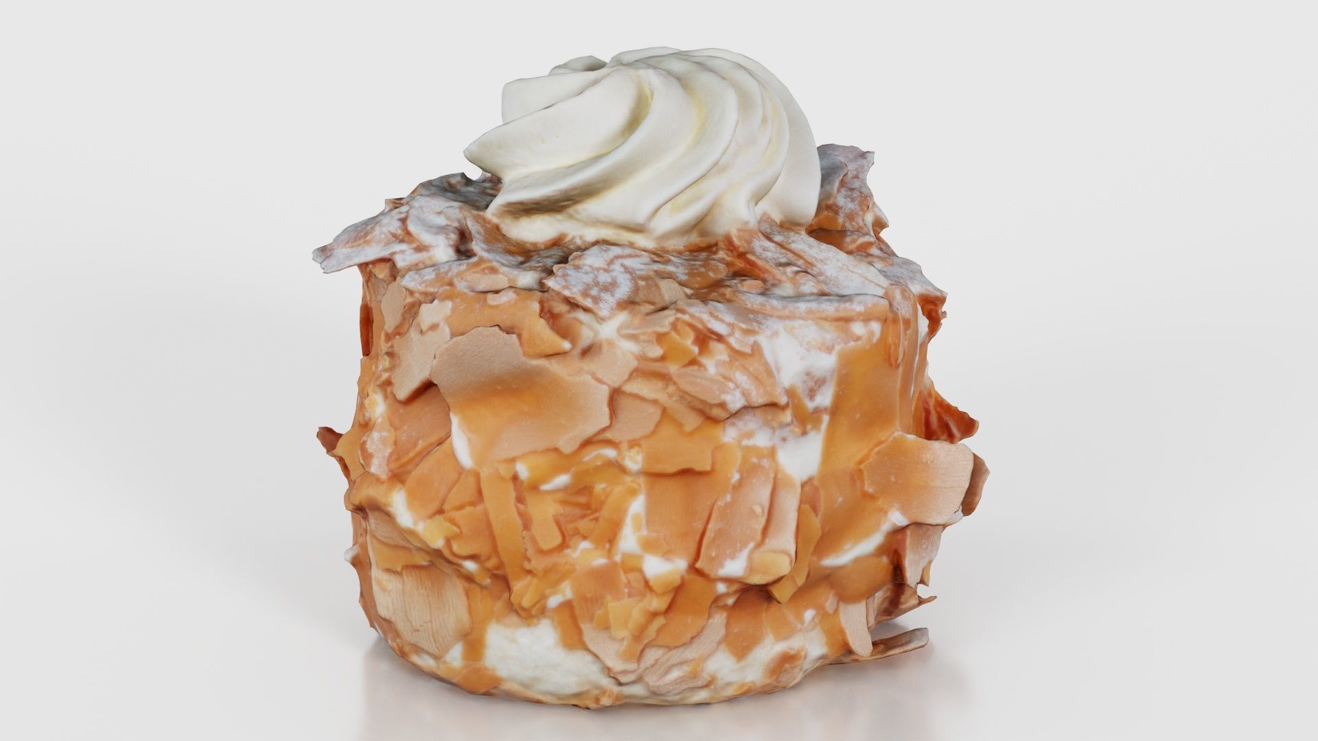 Chocolate Flakes Cake Low-poly 3D model_21