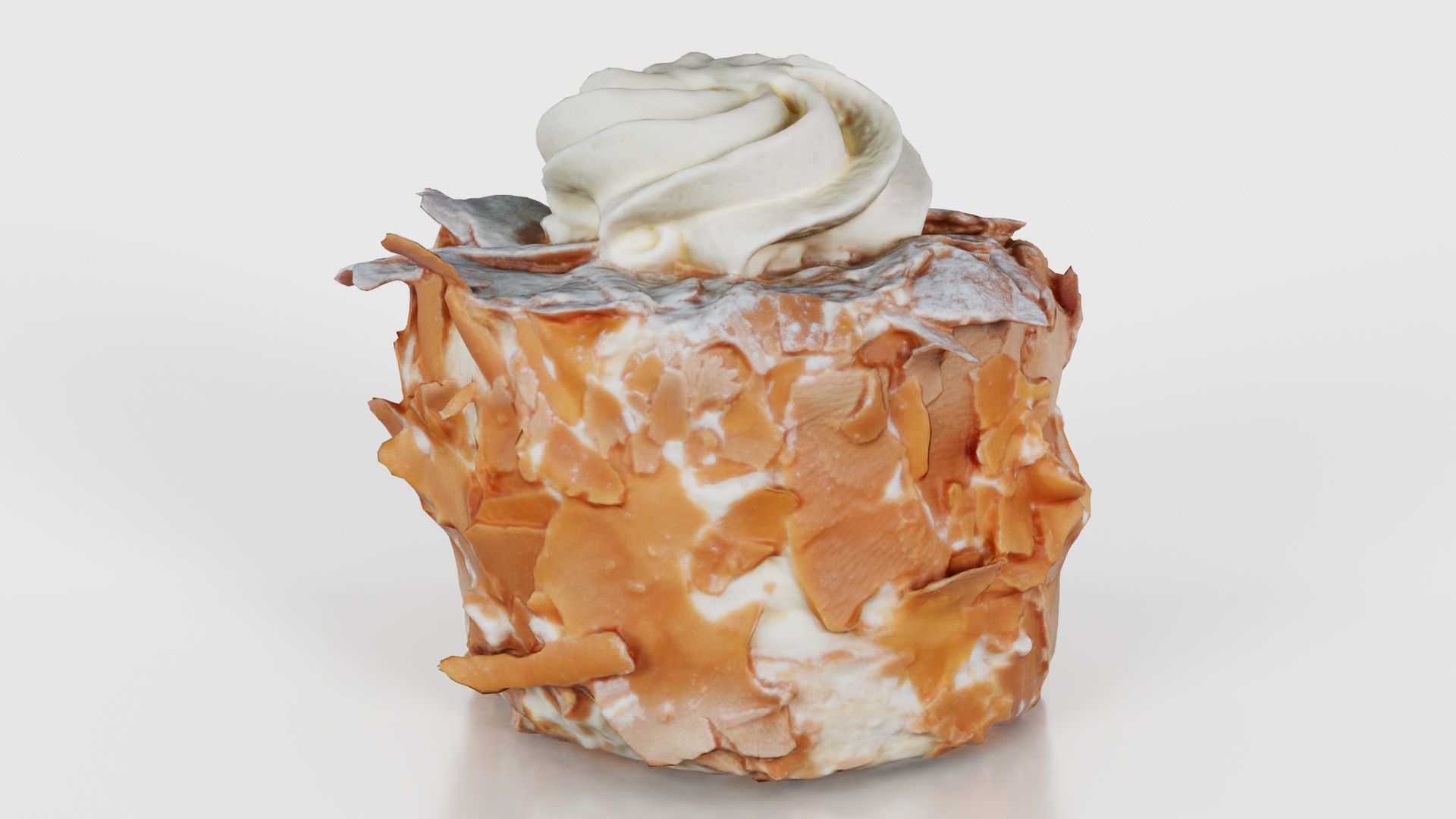 Chocolate Flakes Cake Low-poly 3D model_25