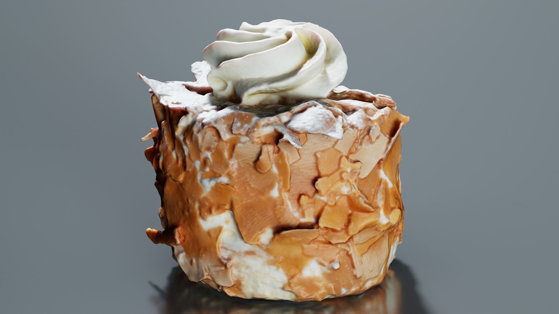 Chocolate Flakes Cake Low-poly 3D model_6