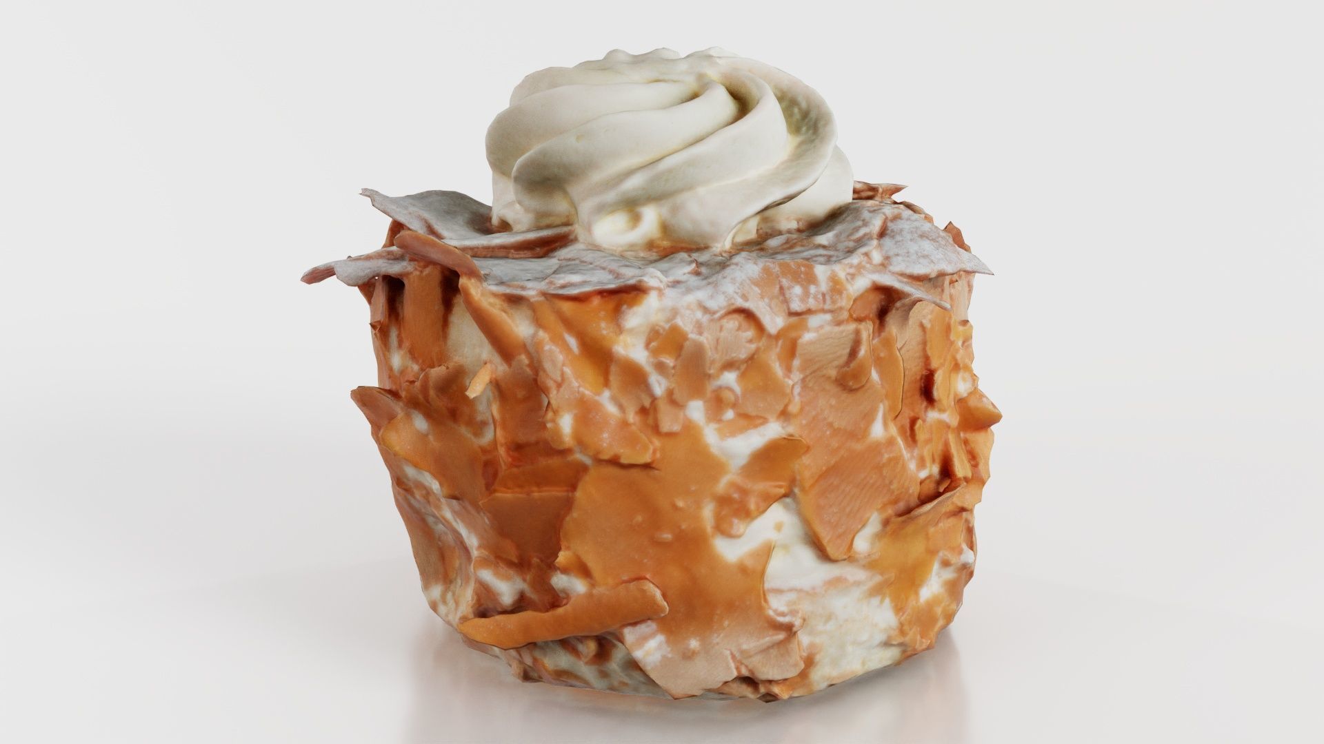 Chocolate Flakes Cake Low-poly 3D model_3