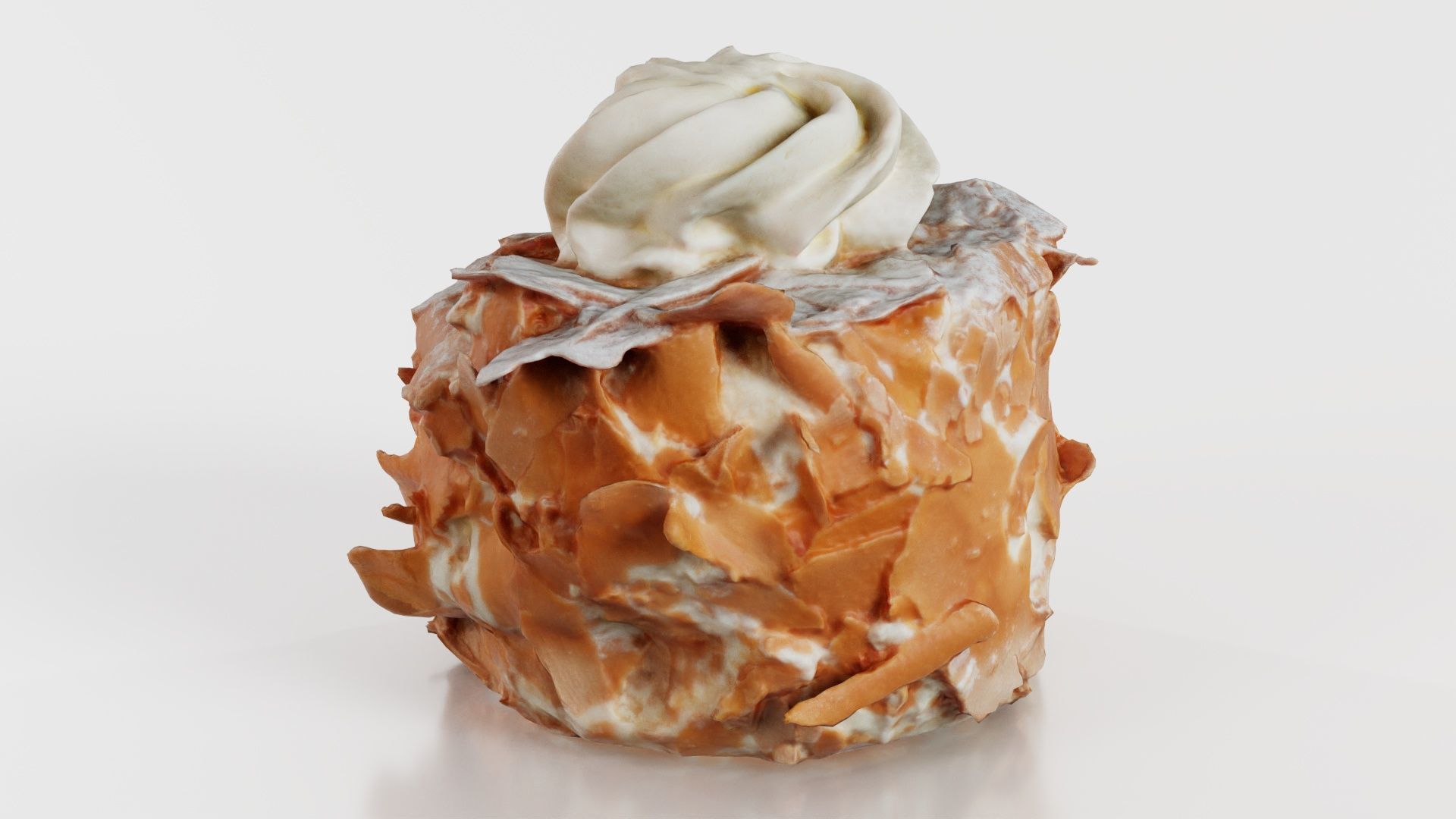 Chocolate Flakes Cake Low-poly 3D model_5