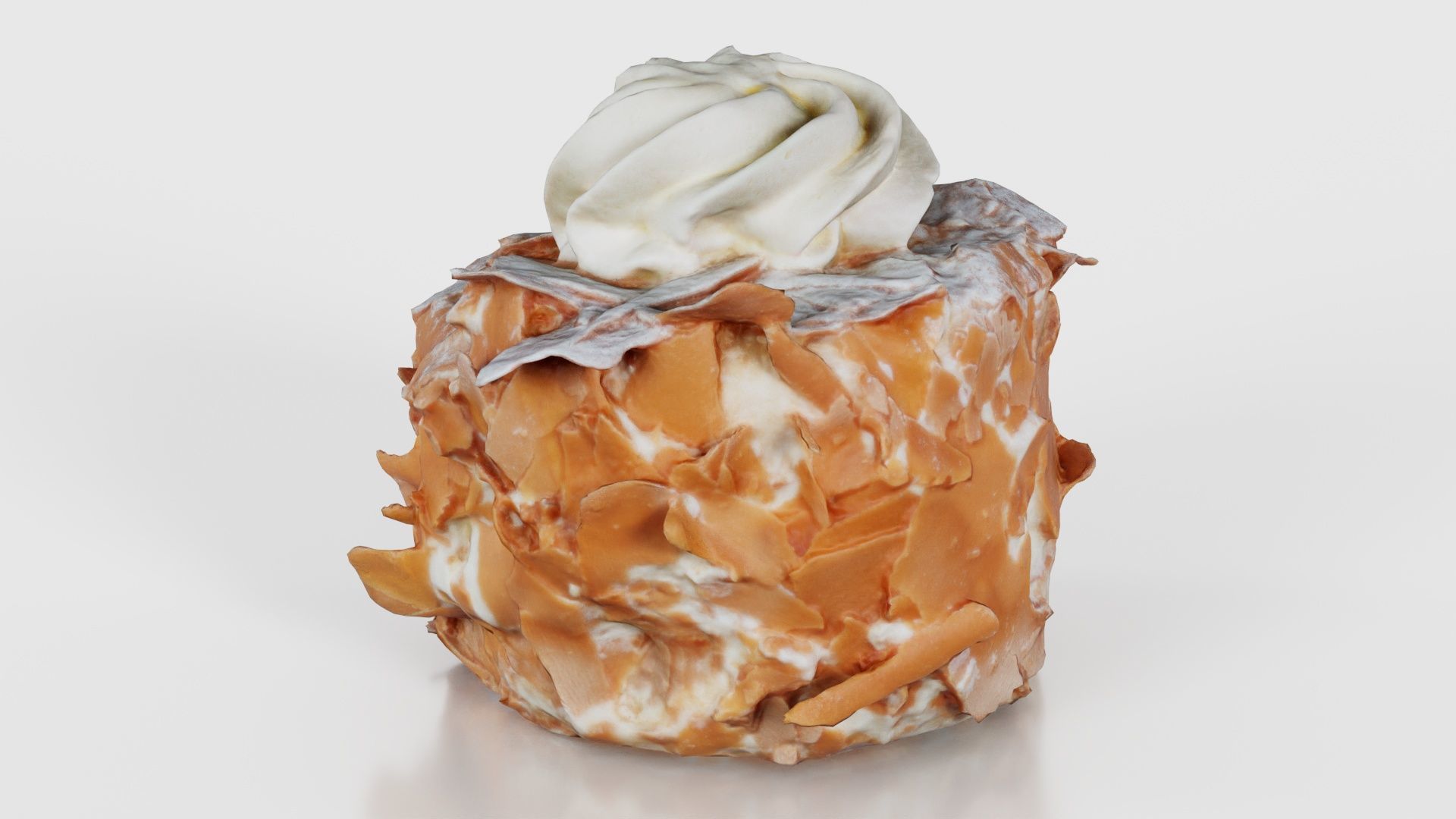 Chocolate Flakes Cake Low-poly 3D model_15