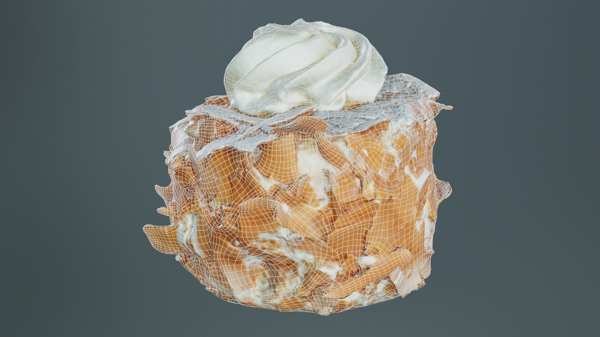 Chocolate Flakes Cake Low-poly 3D model_9