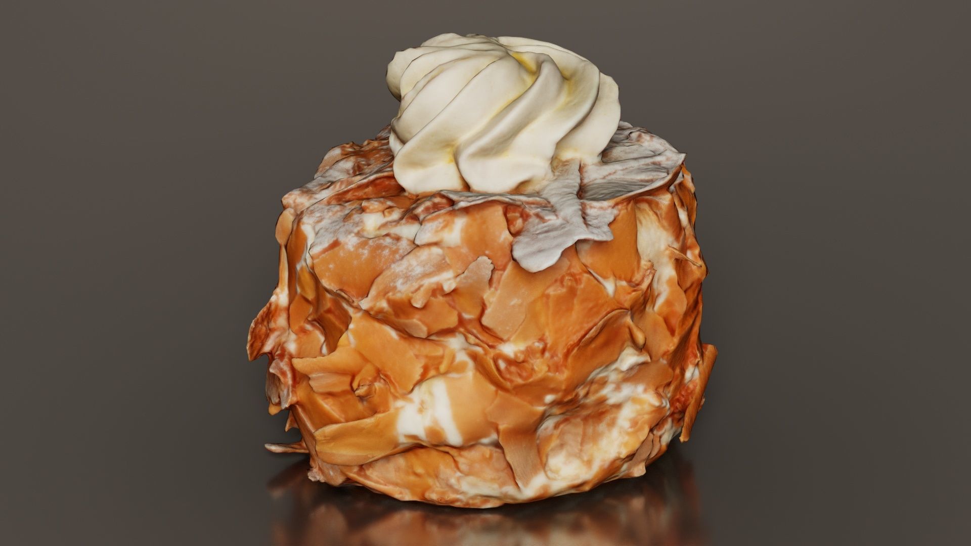 Chocolate Flakes Cake Low-poly 3D model_8