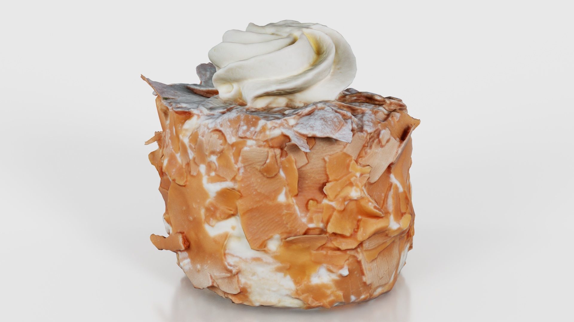 Chocolate Flakes Cake Low-poly 3D model_24