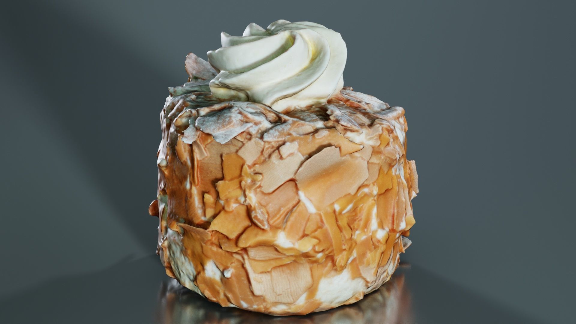 Chocolate Flakes Cake Low-poly 3D model_7