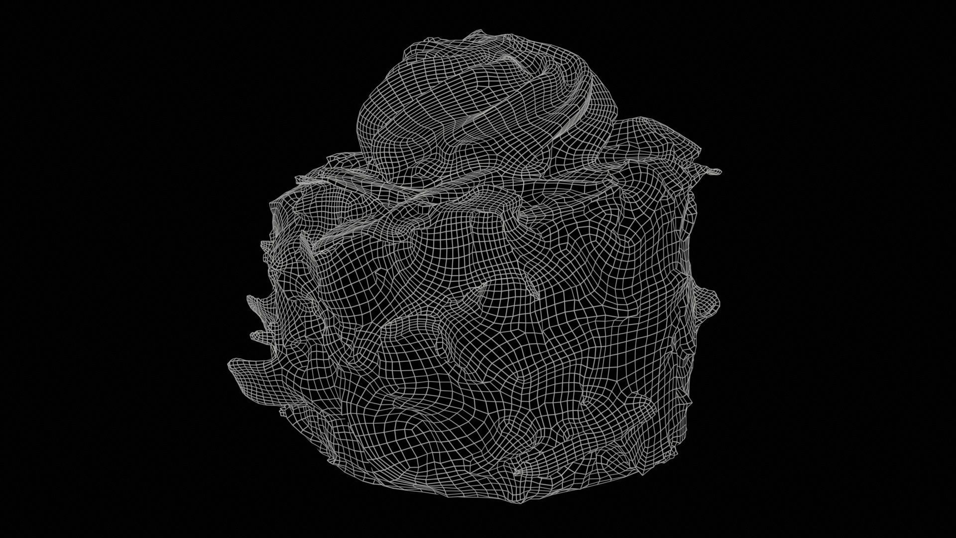 Chocolate Flakes Cake Low-poly 3D model_11