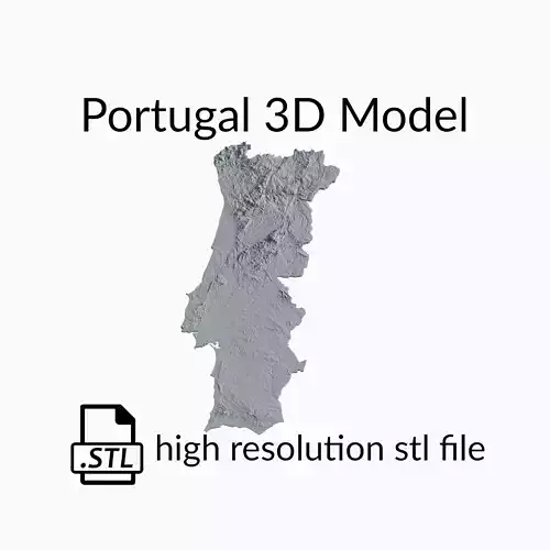Portugal Topographic Map - 3D Terrain Topography of Portugal