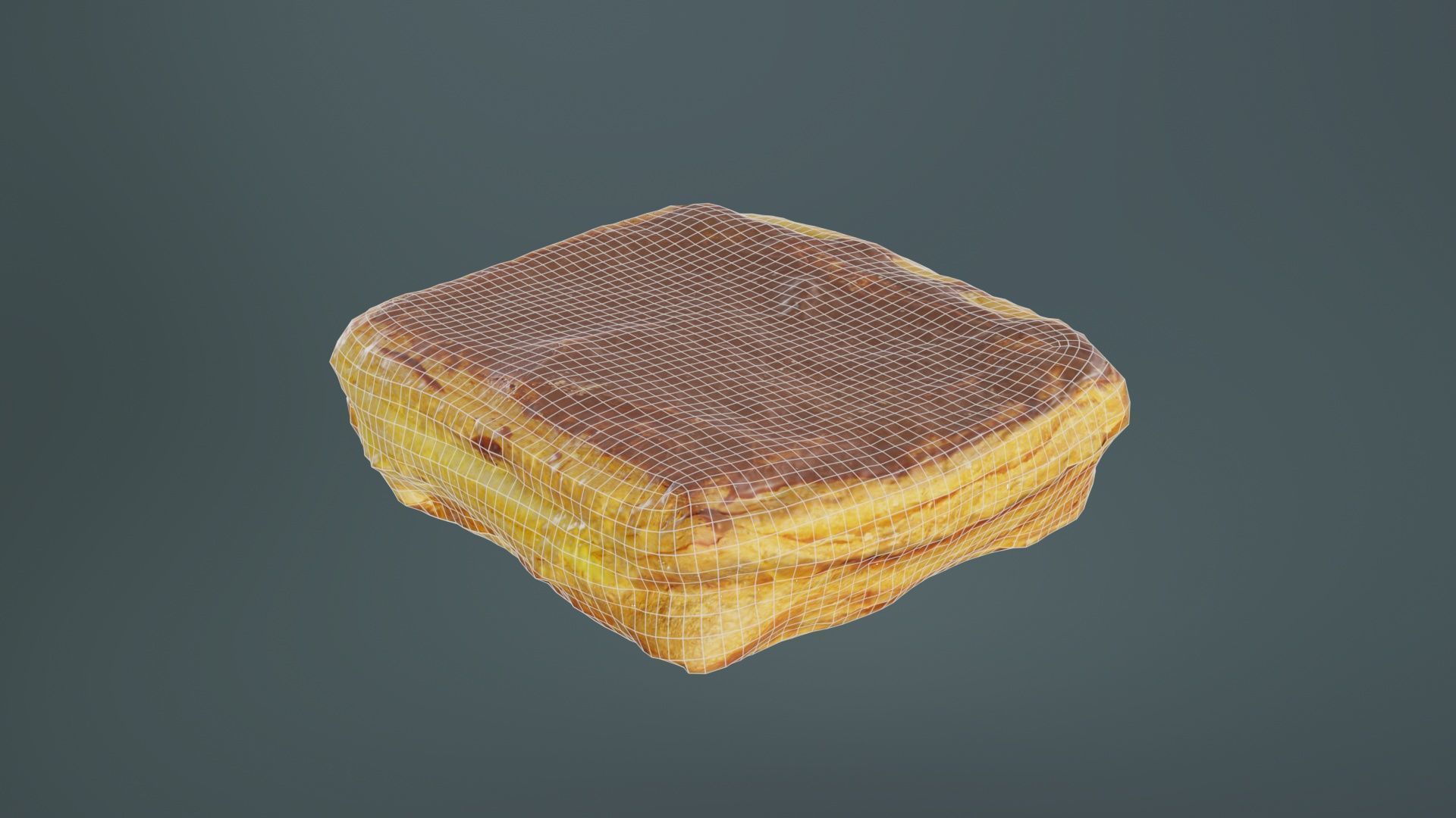 Chocolate Pudding Creme Low-poly 3D model_9