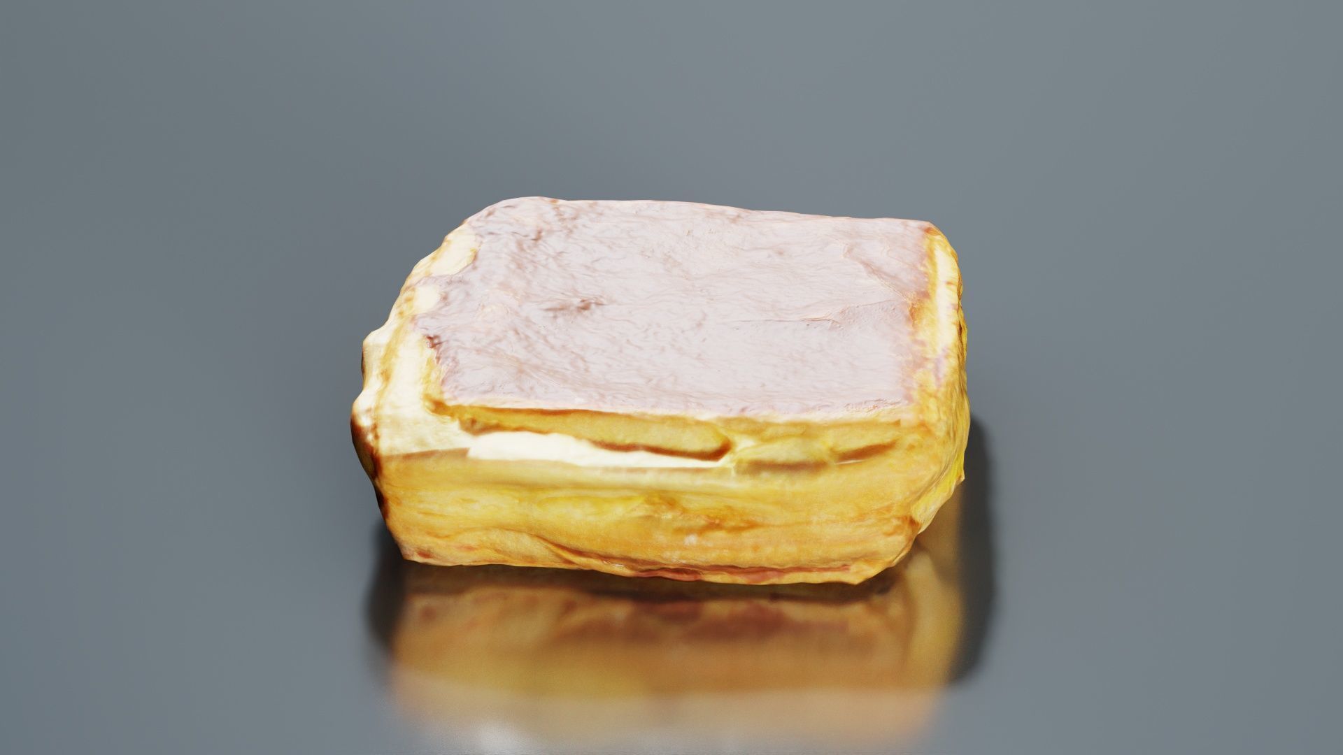 Chocolate Pudding Creme Low-poly 3D model_7