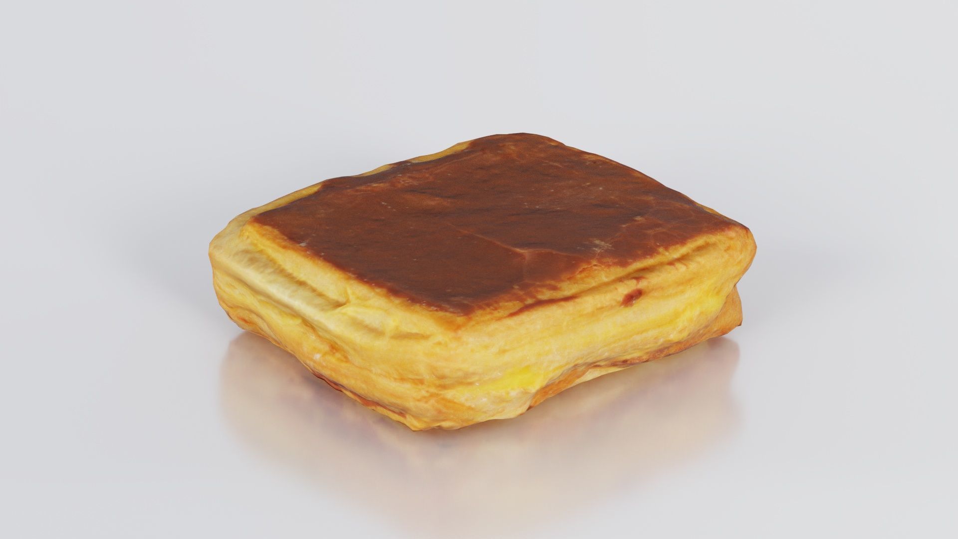 Chocolate Pudding Creme Low-poly 3D model_6