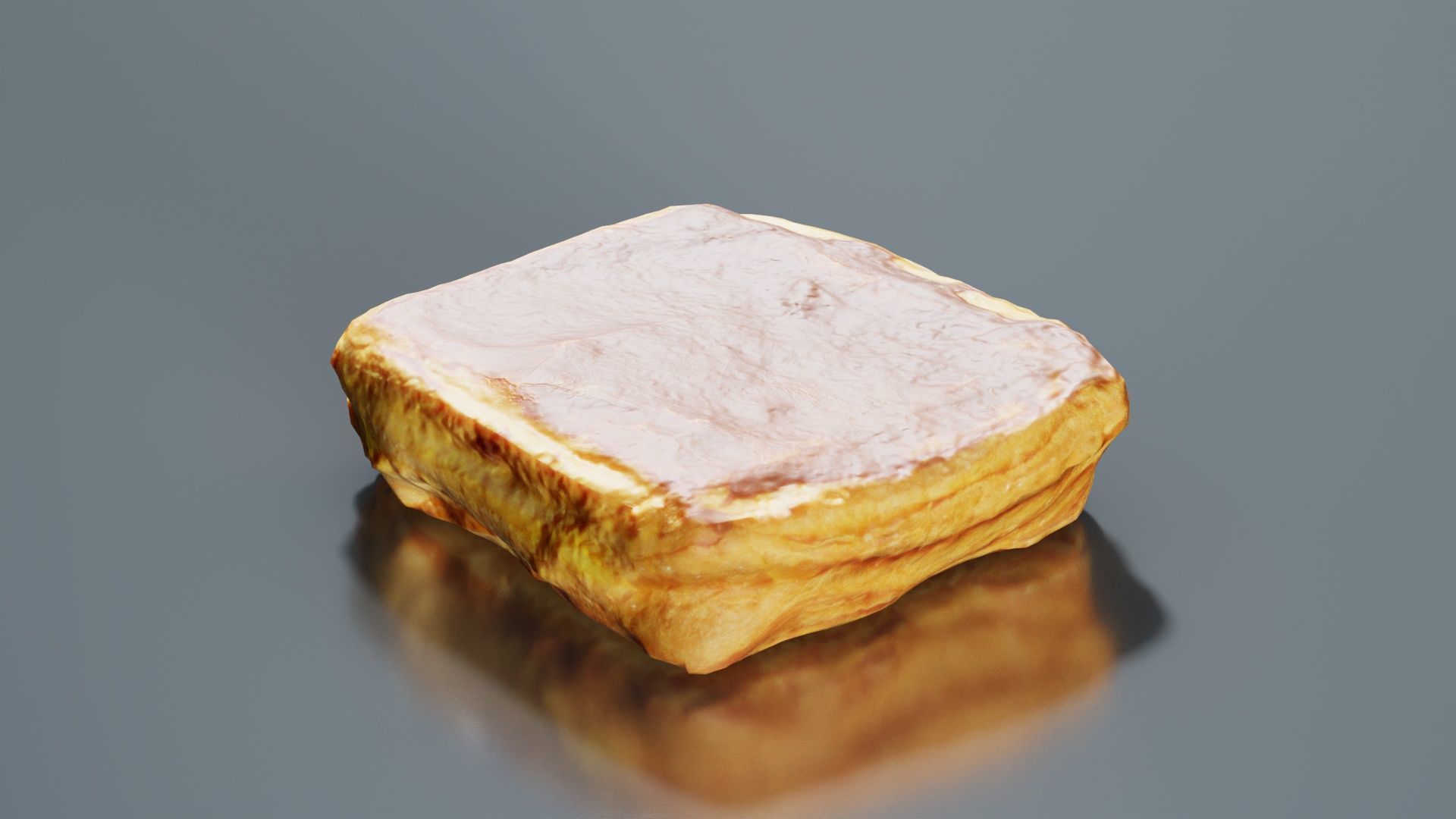 Chocolate Pudding Creme Low-poly 3D model_3