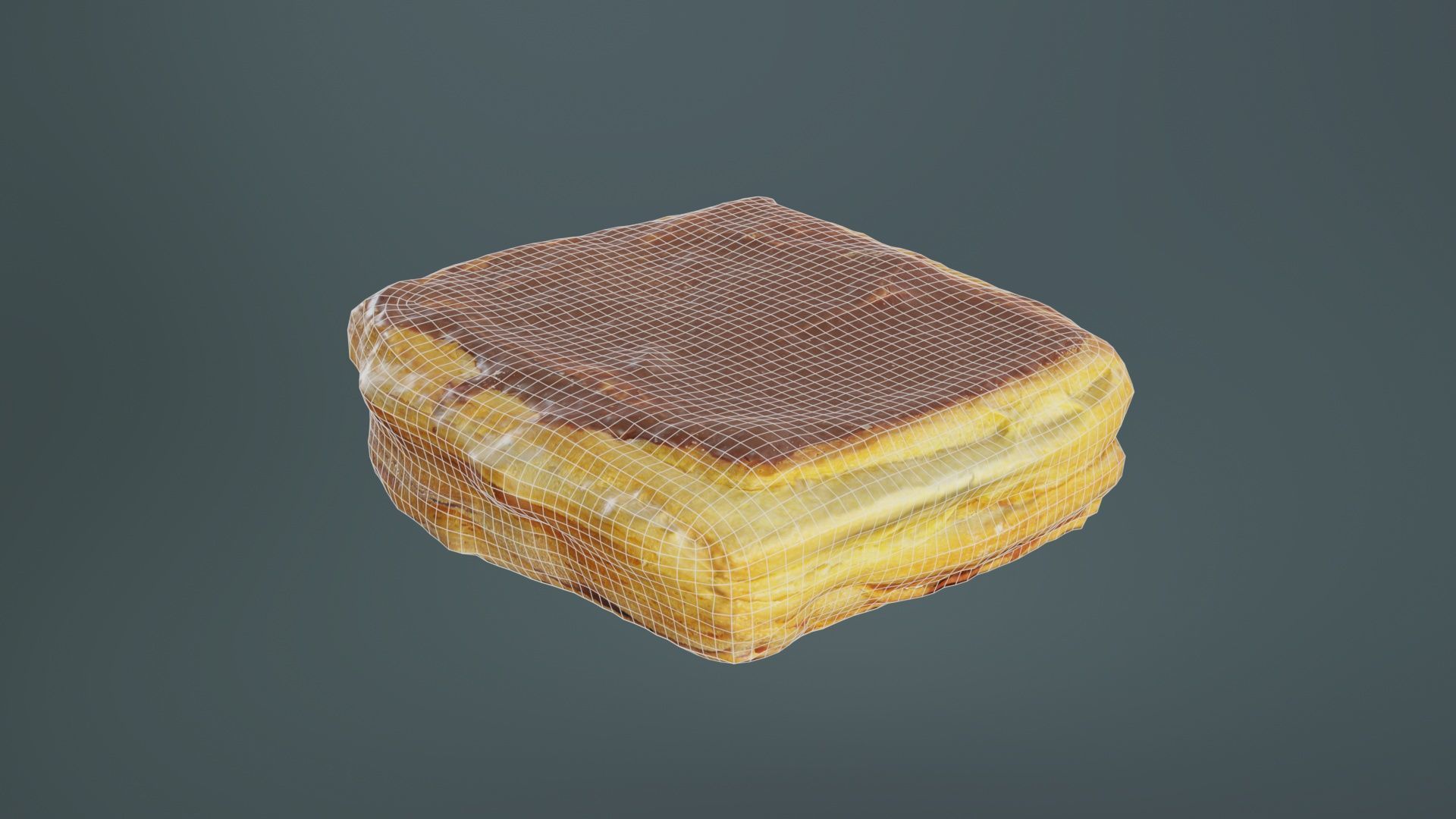 Chocolate Pudding Creme Low-poly 3D model_10