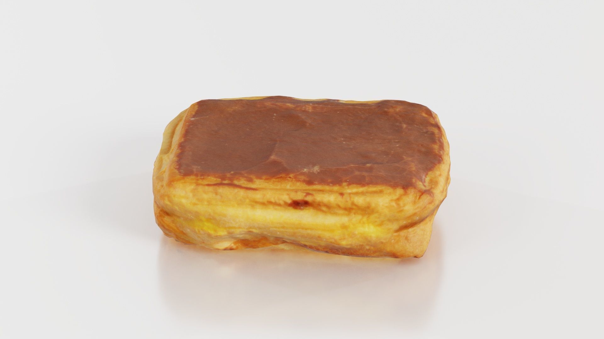 Chocolate Pudding Creme Low-poly 3D model_1