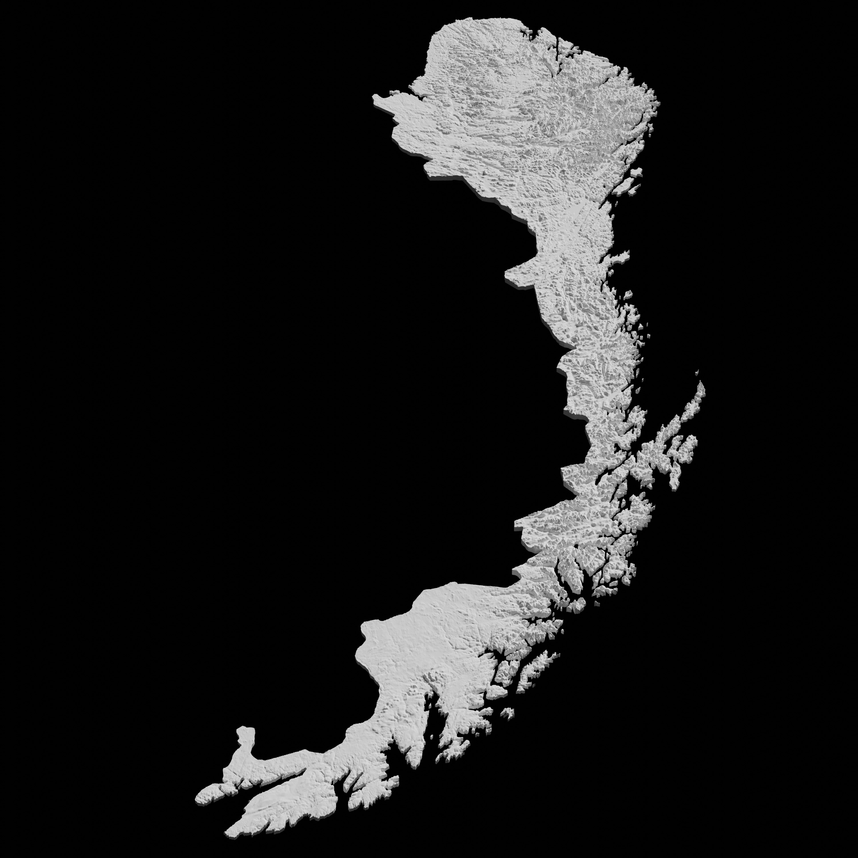 Norway Topographic Map - 3D Terrain Topography of Norway 3D print model_4