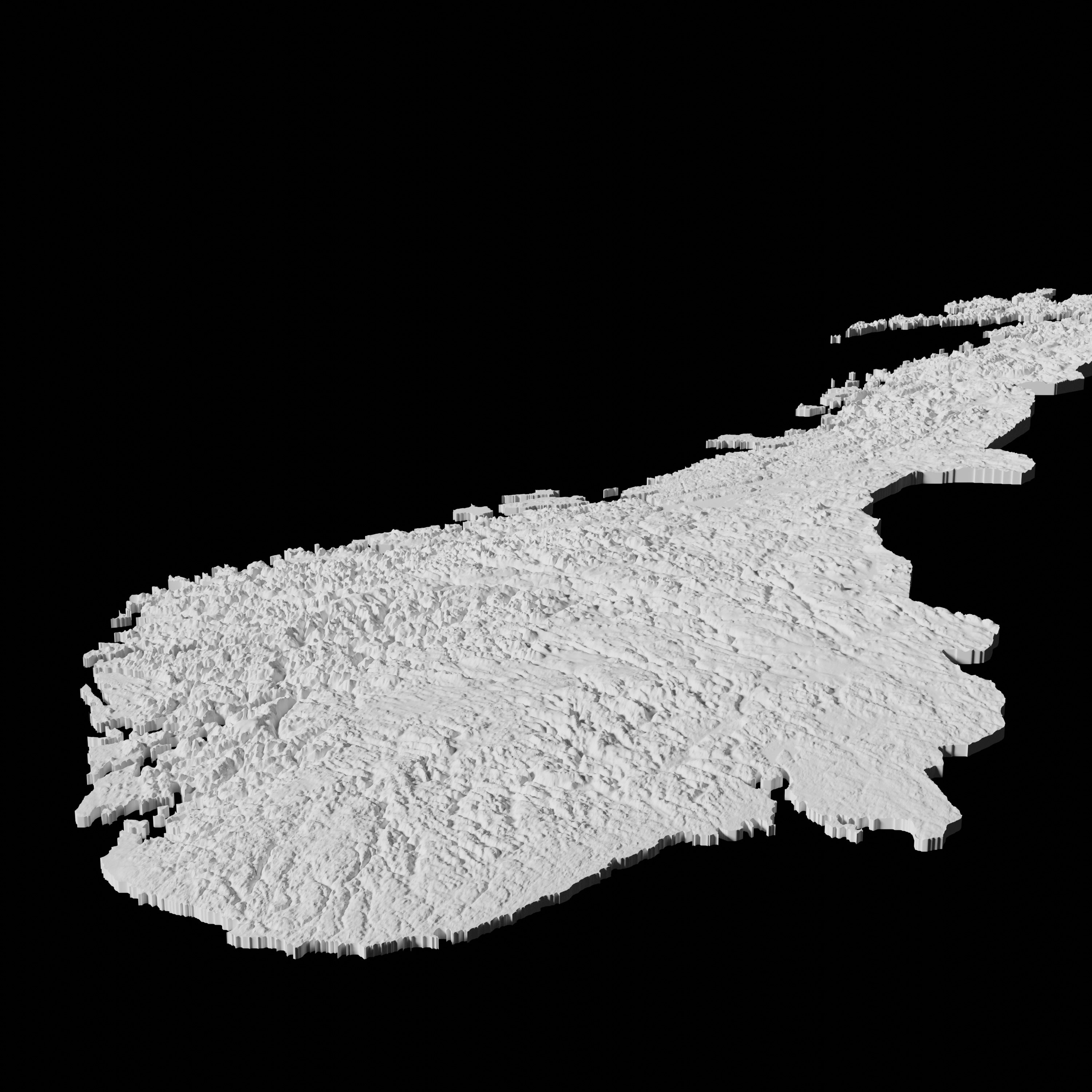 Norway Topographic Map - 3D Terrain Topography of Norway 3D print model_2