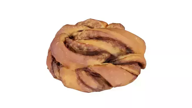Cinnamon Roll Low-poly 3D model