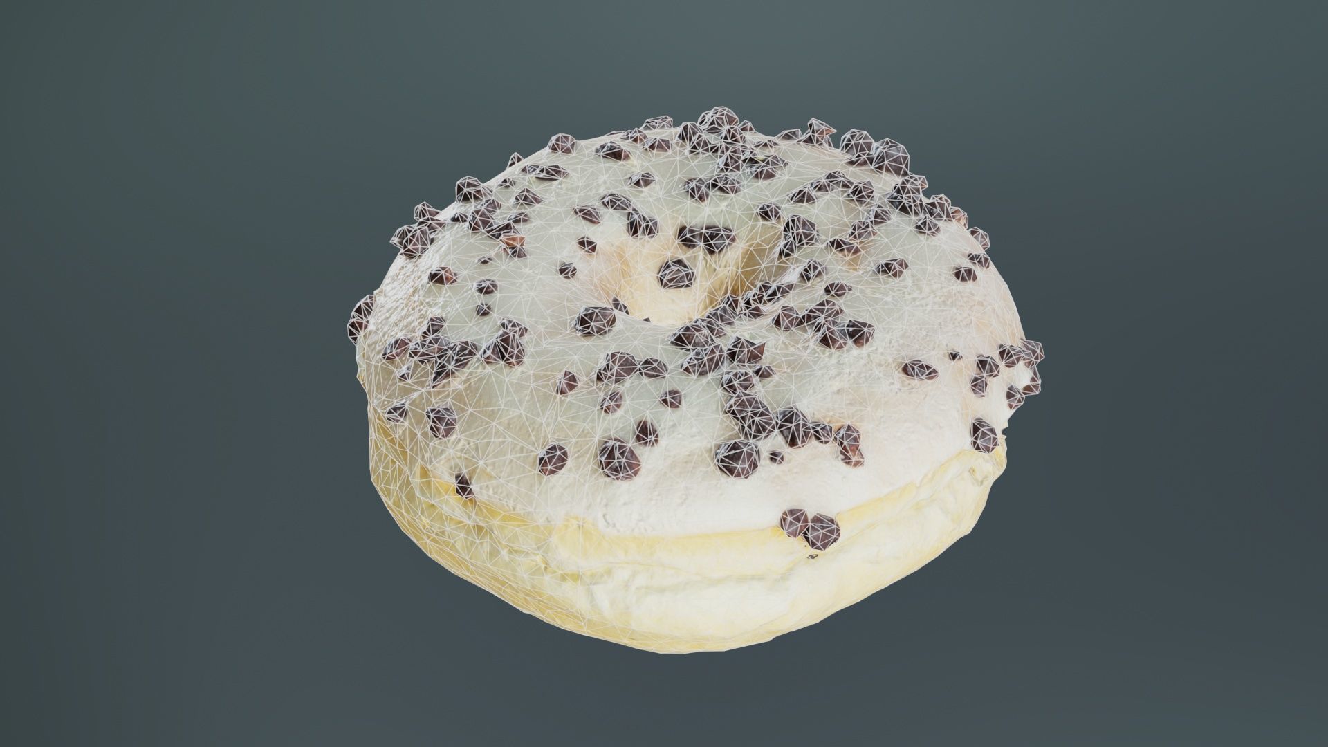 Contrast Donut Low-poly 3D model_10
