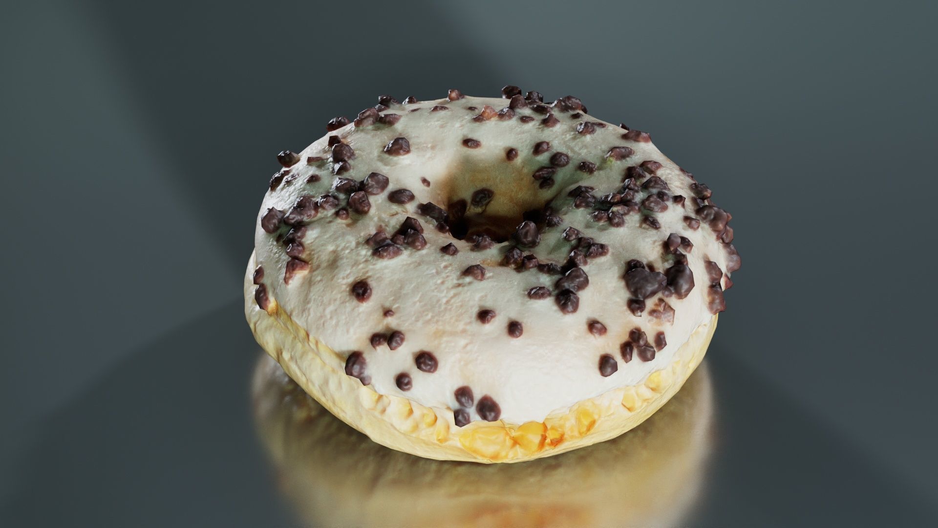 Contrast Donut Low-poly 3D model_7