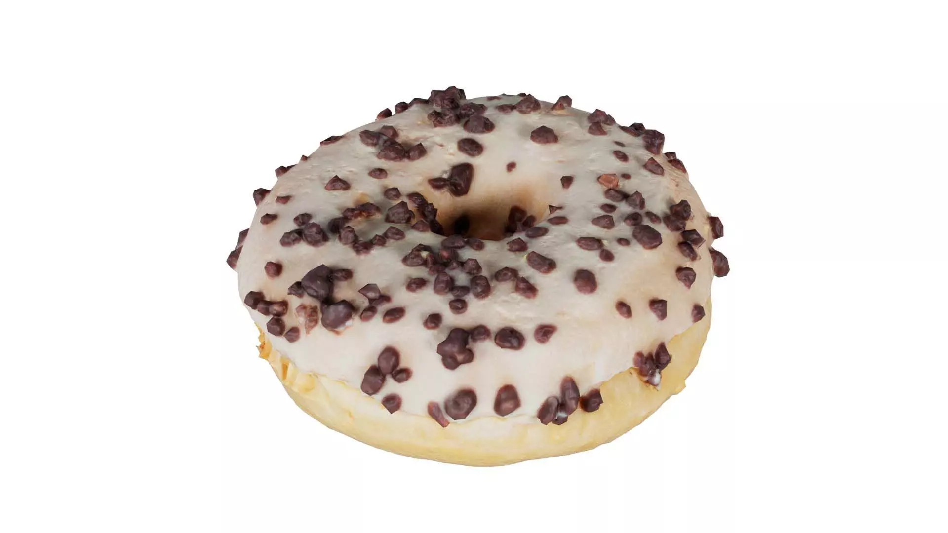 Contrast Donut Low-poly 3D model_0