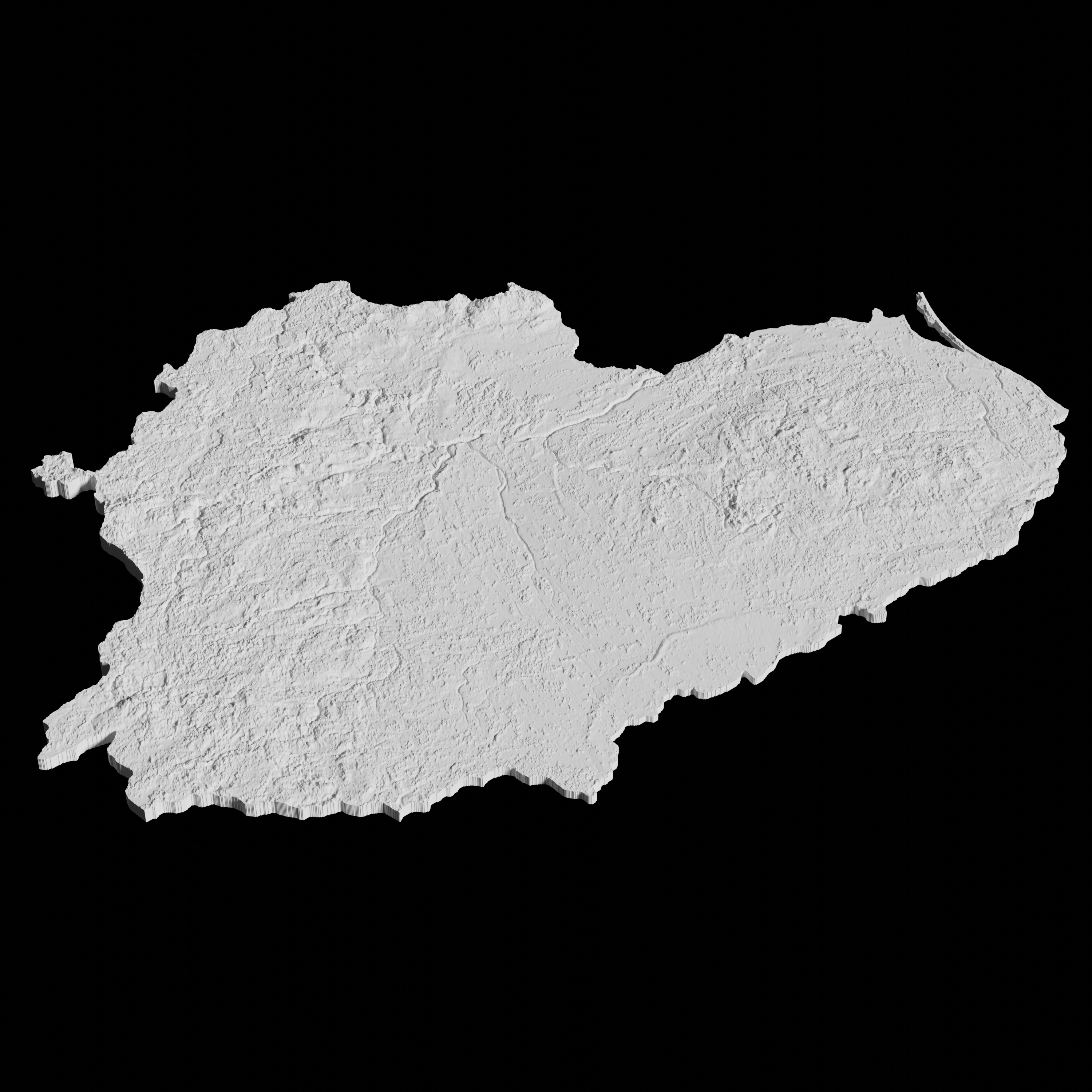 Lithuania Topographic Map - 3D Terrain Topography of Lithuania 3D print model_3