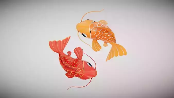 Rigged Cartoon Fish 3D model