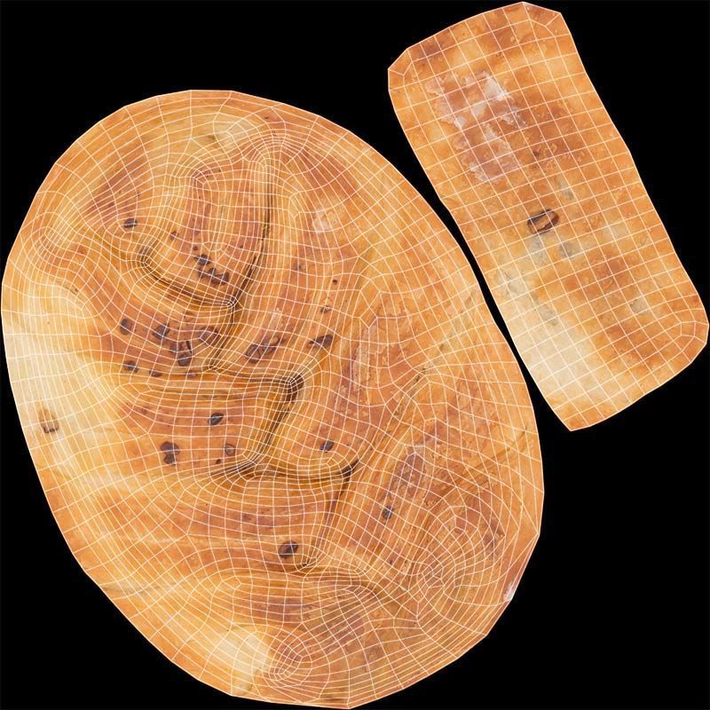 Crispy Honey Cake Low-poly 3D model_14