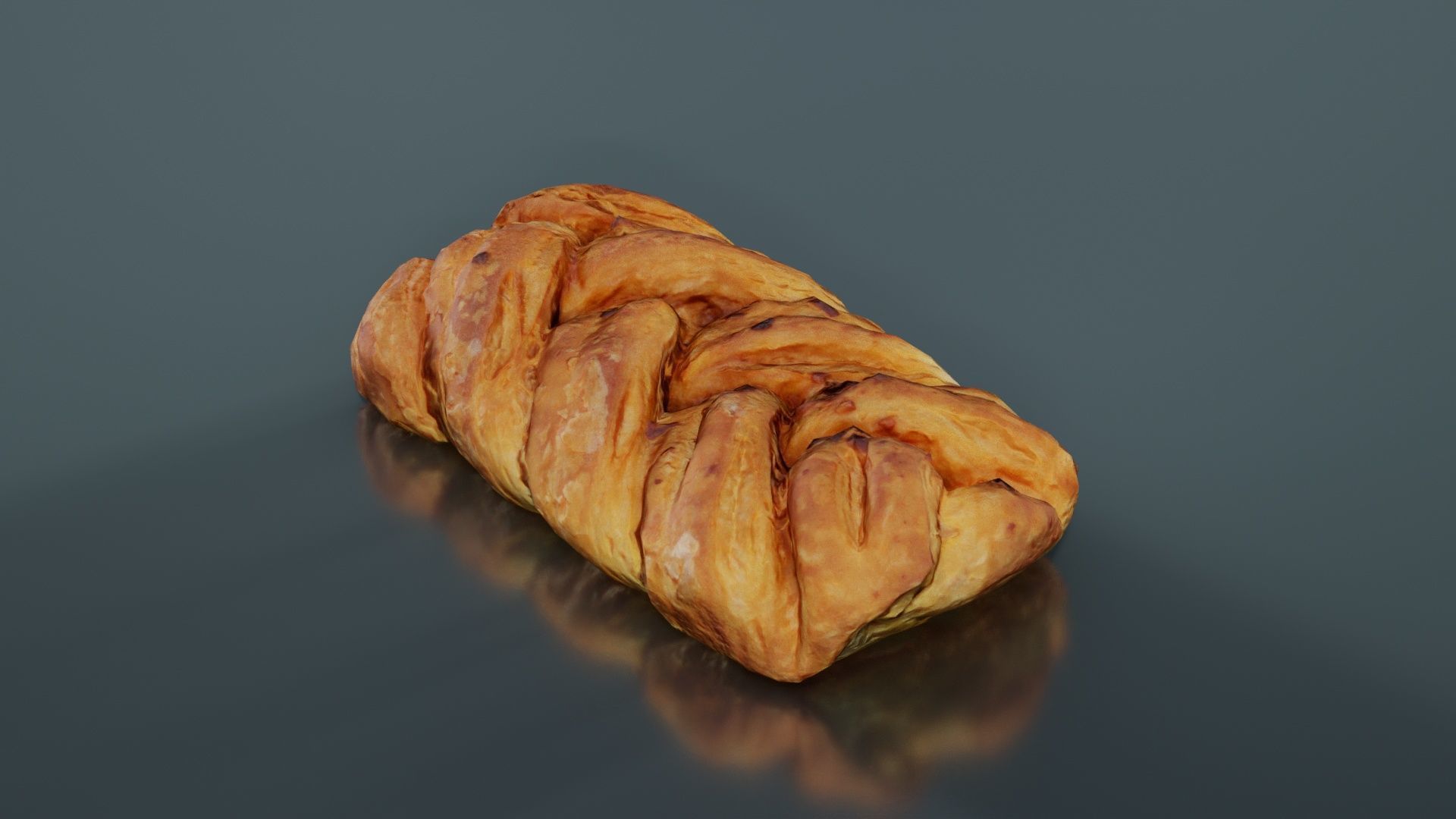 Crispy Honey Cake Low-poly 3D model_1