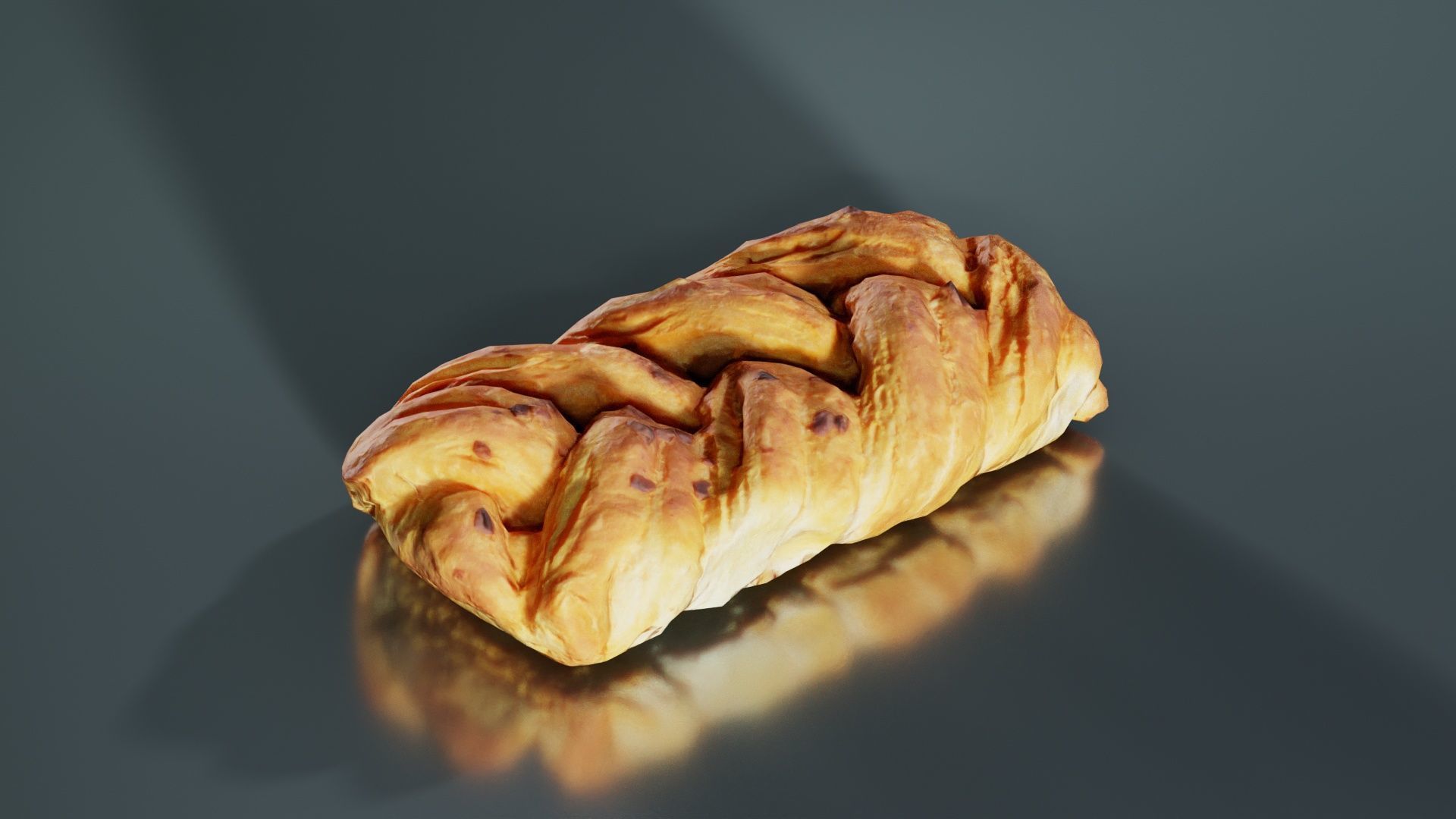 Crispy Honey Cake Low-poly 3D model_2