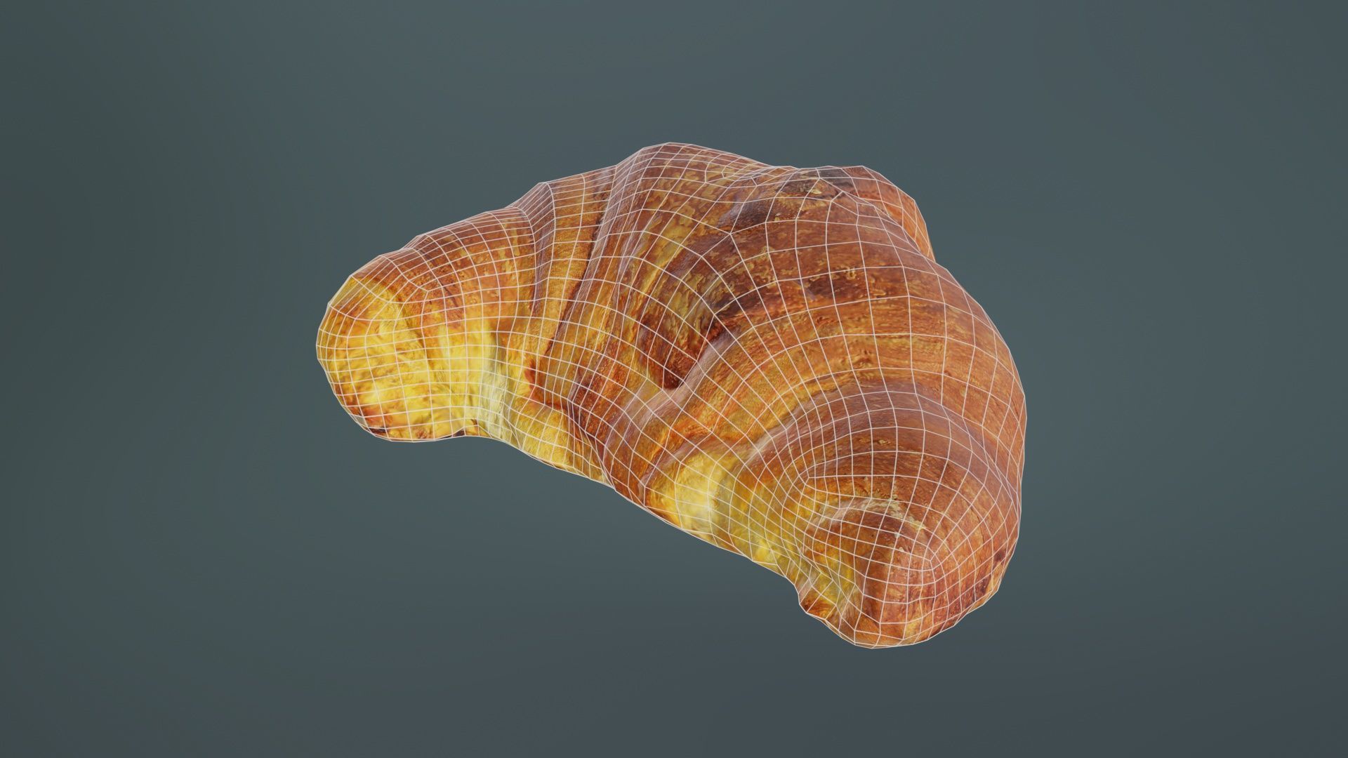 Croissant Low-poly 3D model_9