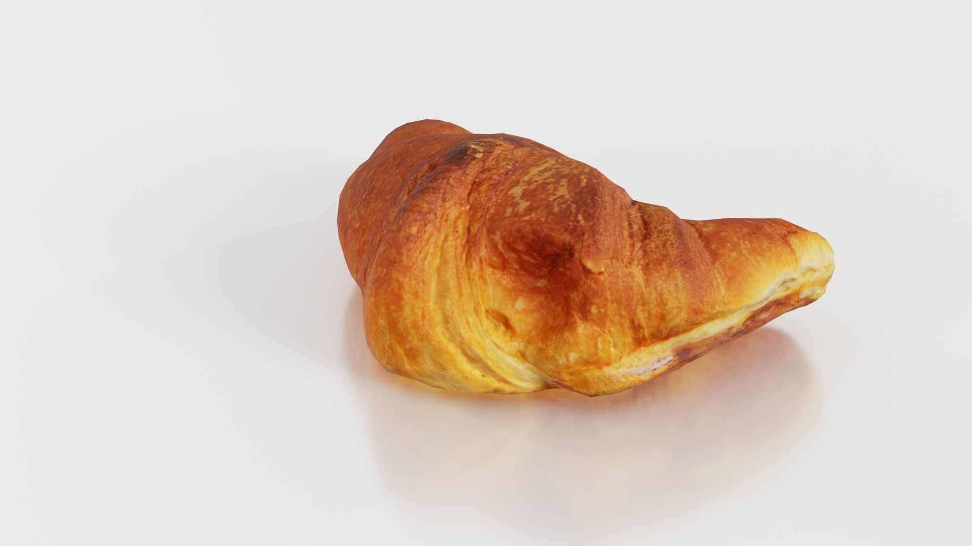 Croissant Low-poly 3D model_7