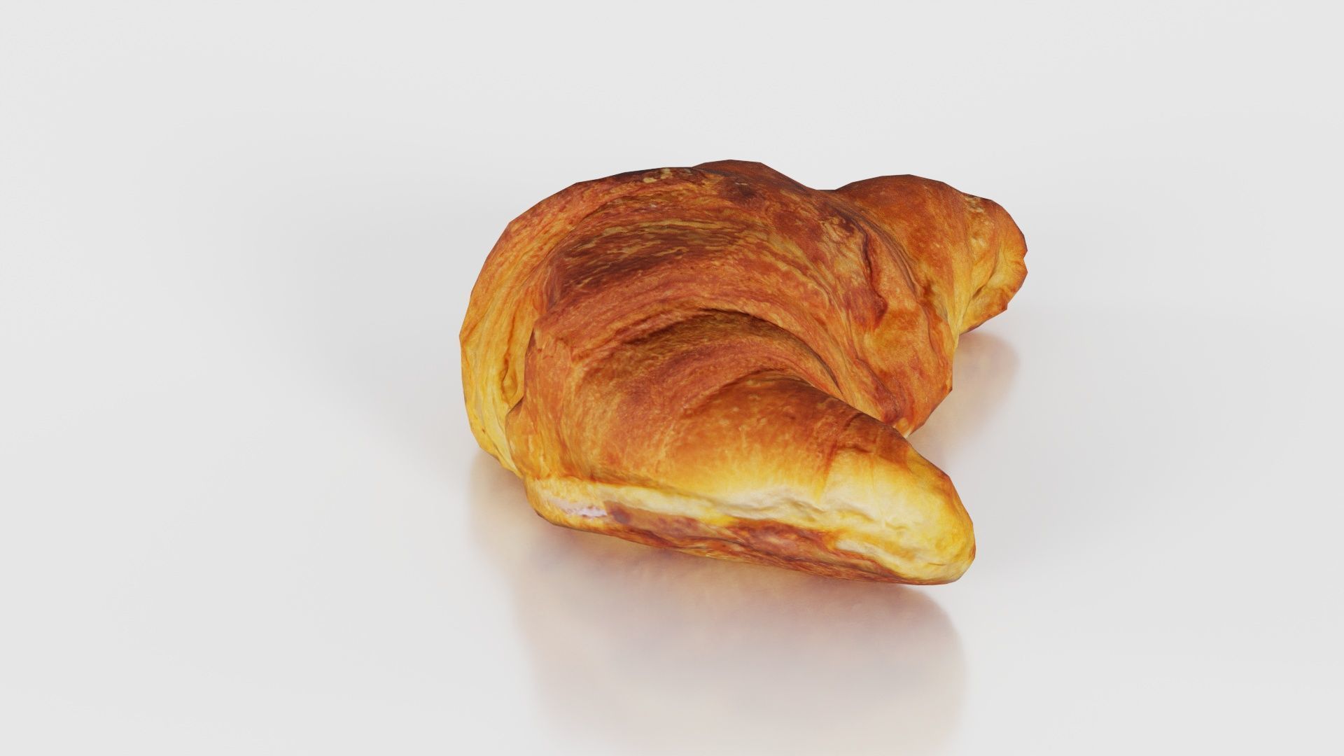 Croissant Low-poly 3D model_19