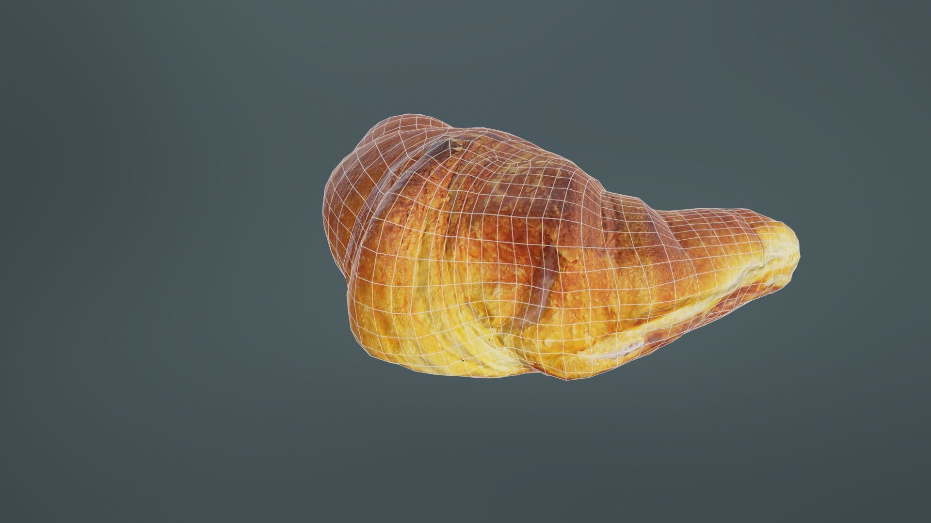 Croissant Low-poly 3D model_10