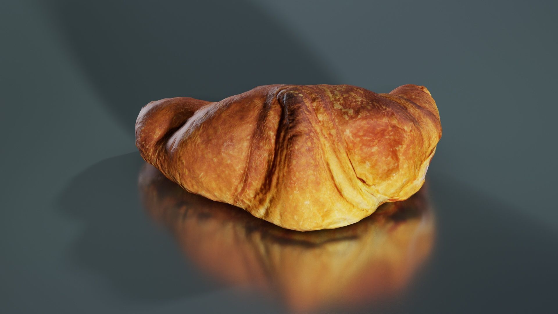 Croissant Low-poly 3D model_4