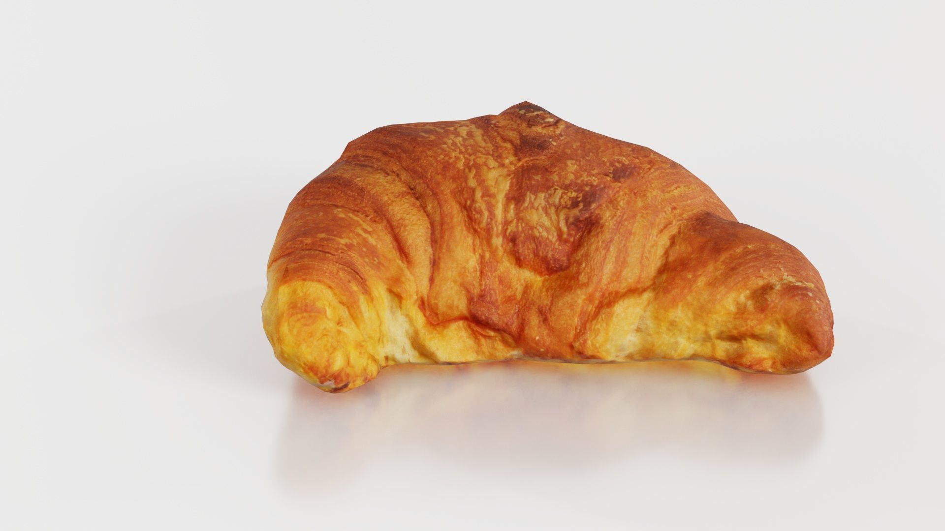 Croissant Low-poly 3D model_2
