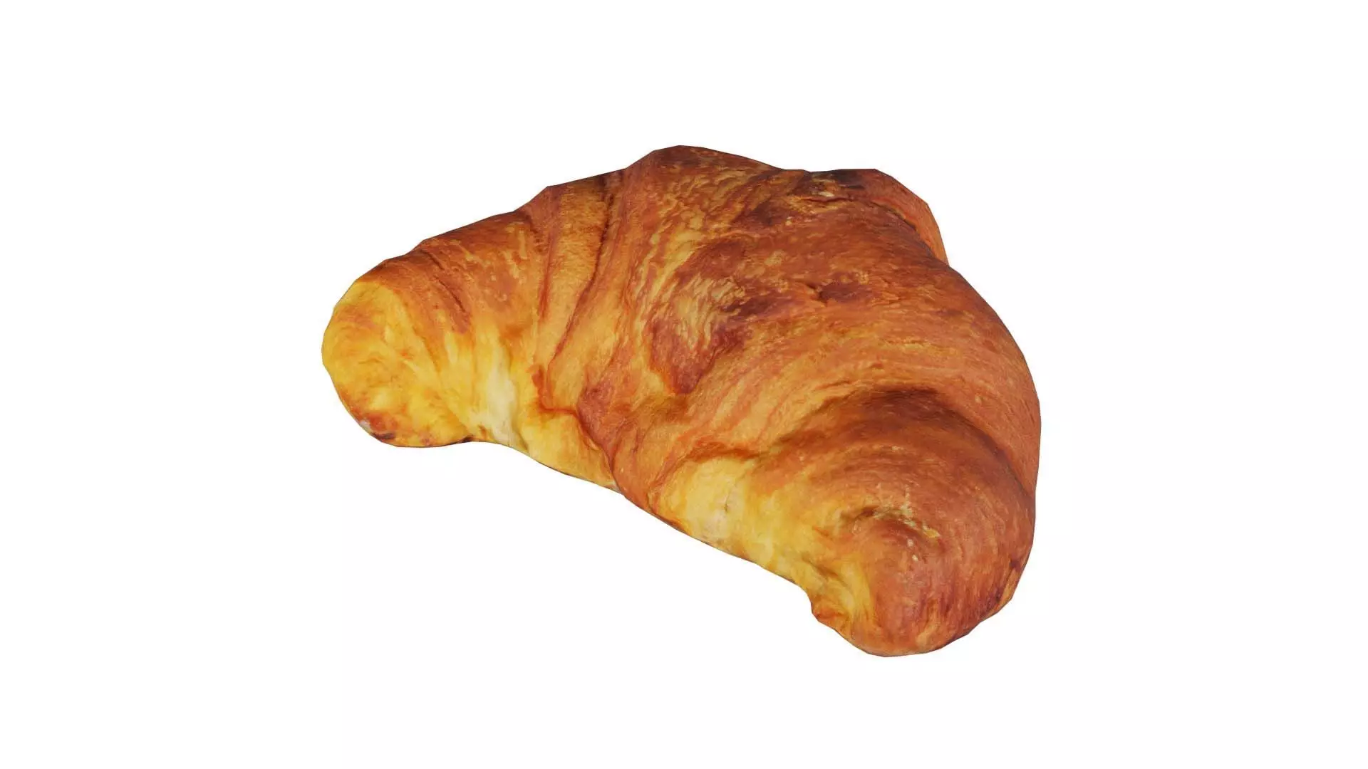 Croissant Low-poly 3D model_0